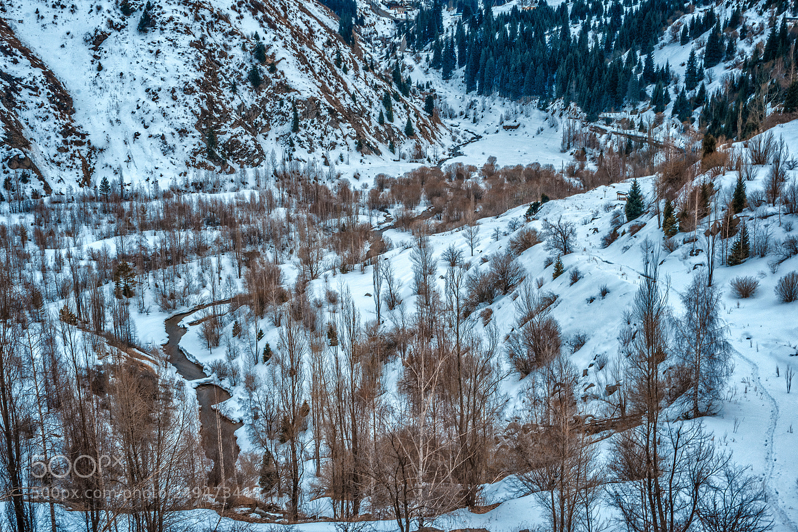 Nikon D5300 sample photo. Snow-covered mountain gorge photography