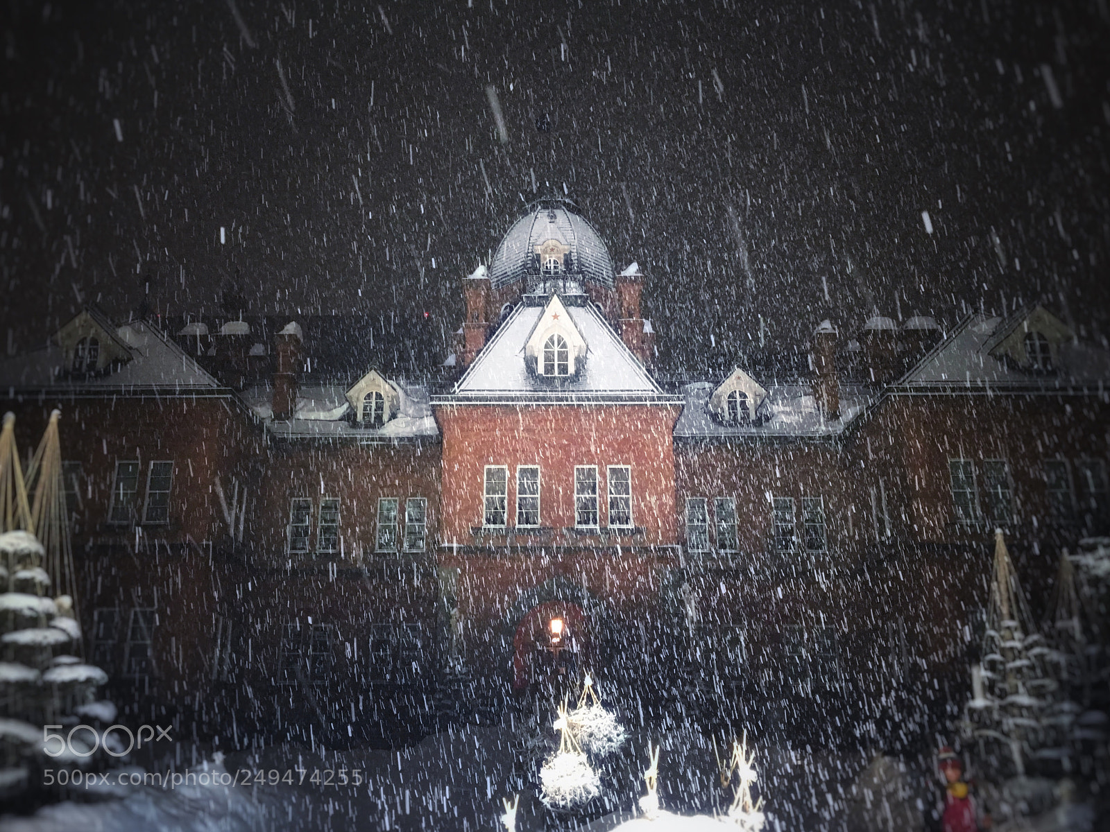 Apple iPhone 6s Plus sample photo. Night on snowstorm photography