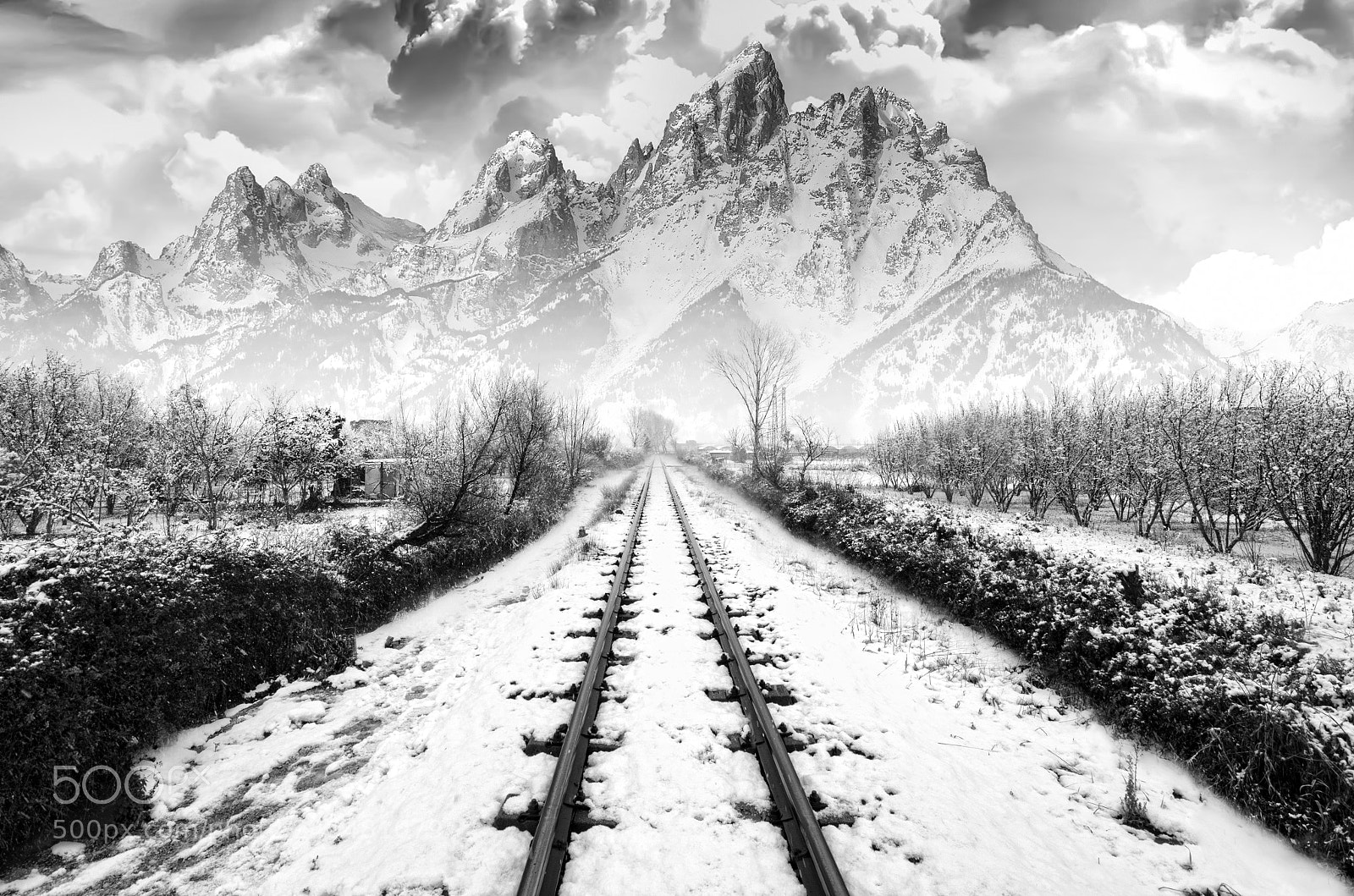 Nikon D7000 sample photo. Snow rails photography