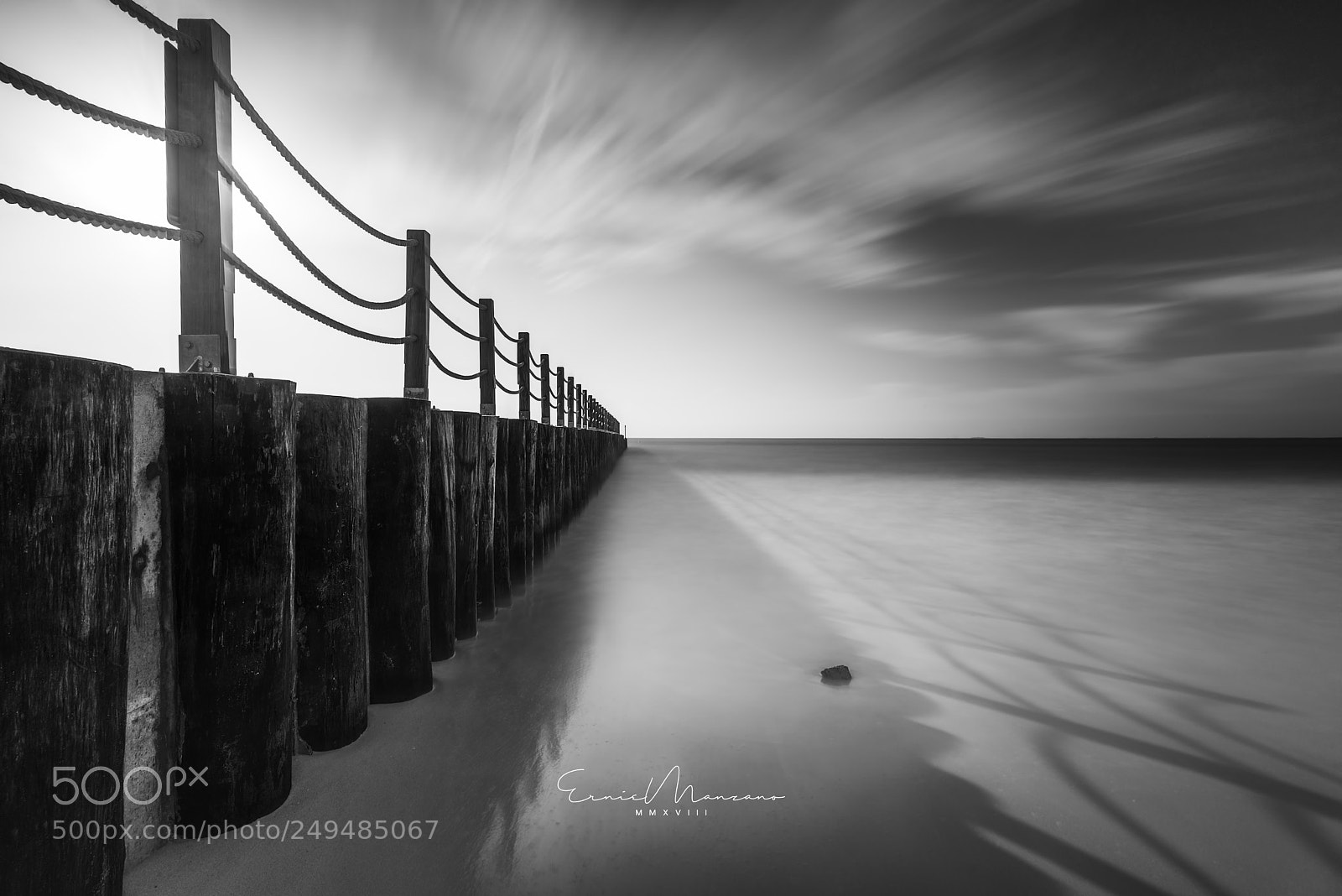 Nikon D600 sample photo. Wave breaker in mono photography