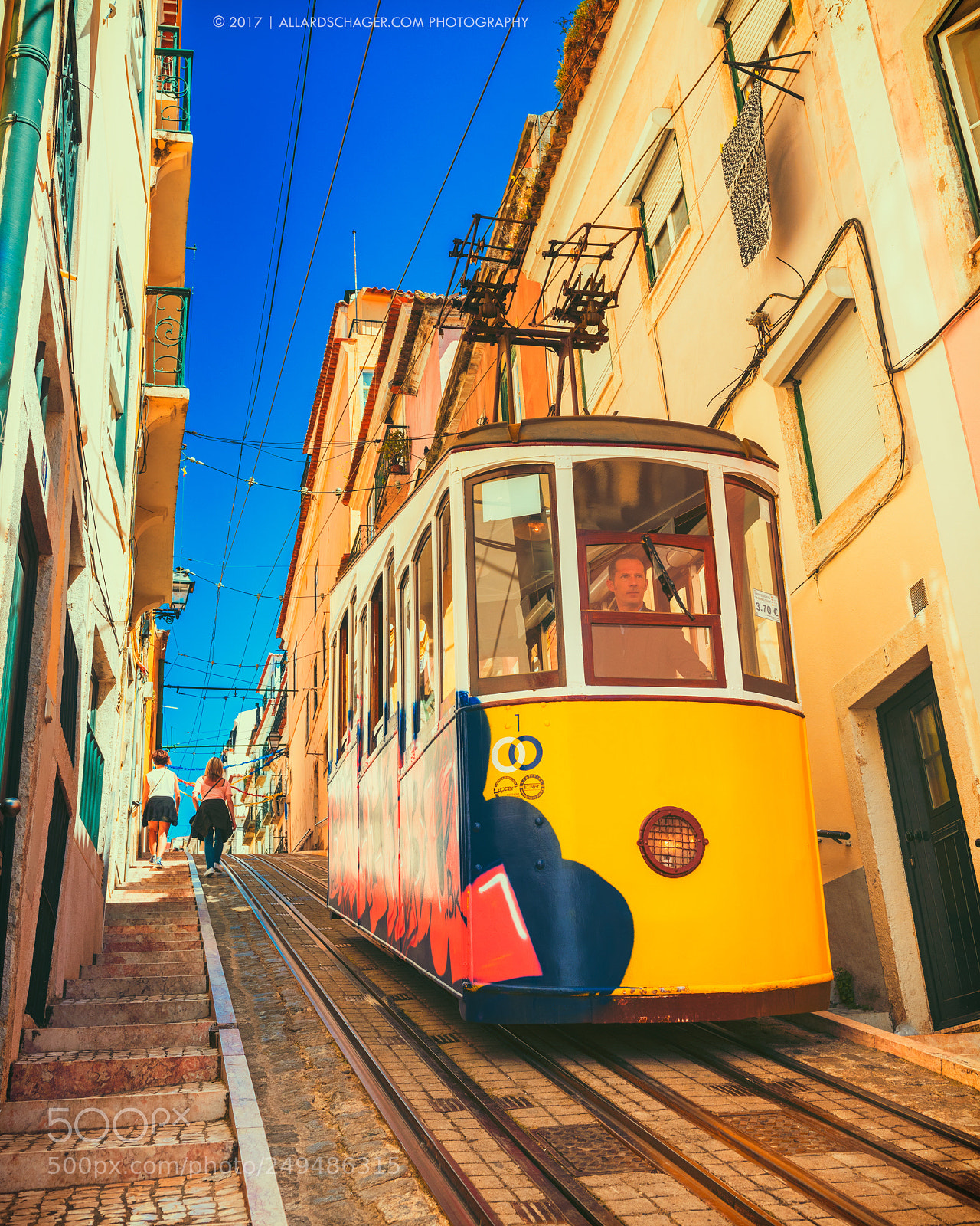 Nikon D810 sample photo. Ascensor da bica lisbon photography