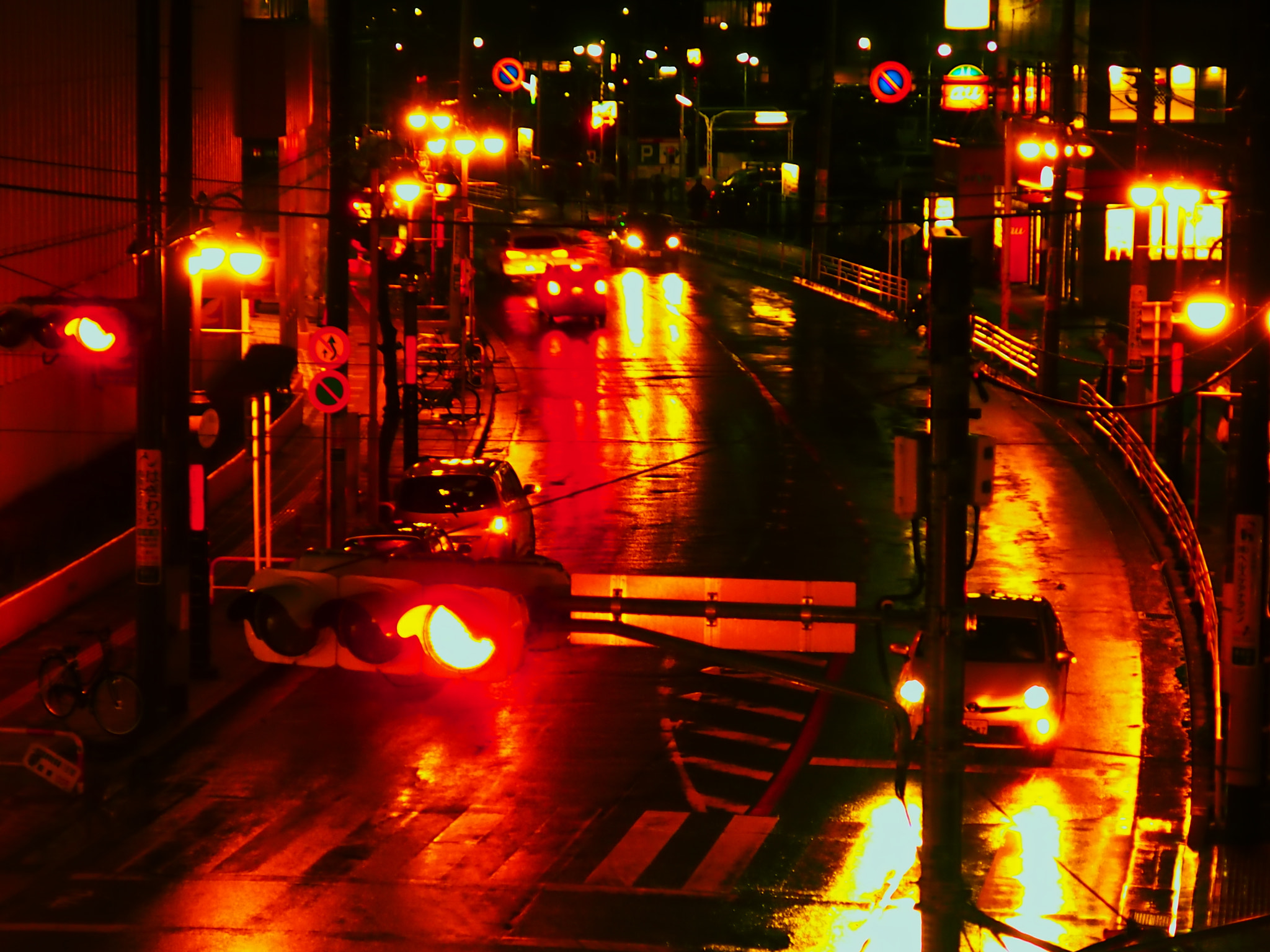 Olympus Stylus XZ-10 sample photo. Rainy night photography