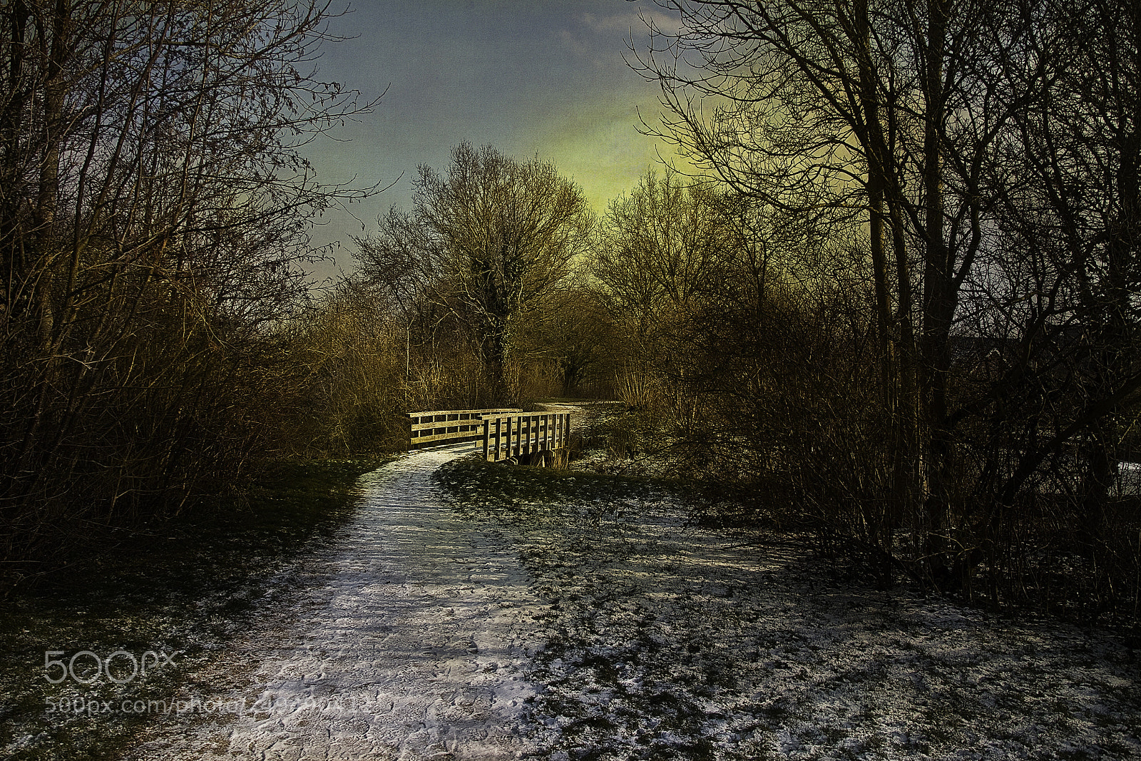 Sony Alpha DSLR-A300 sample photo. Bridge and snow photography