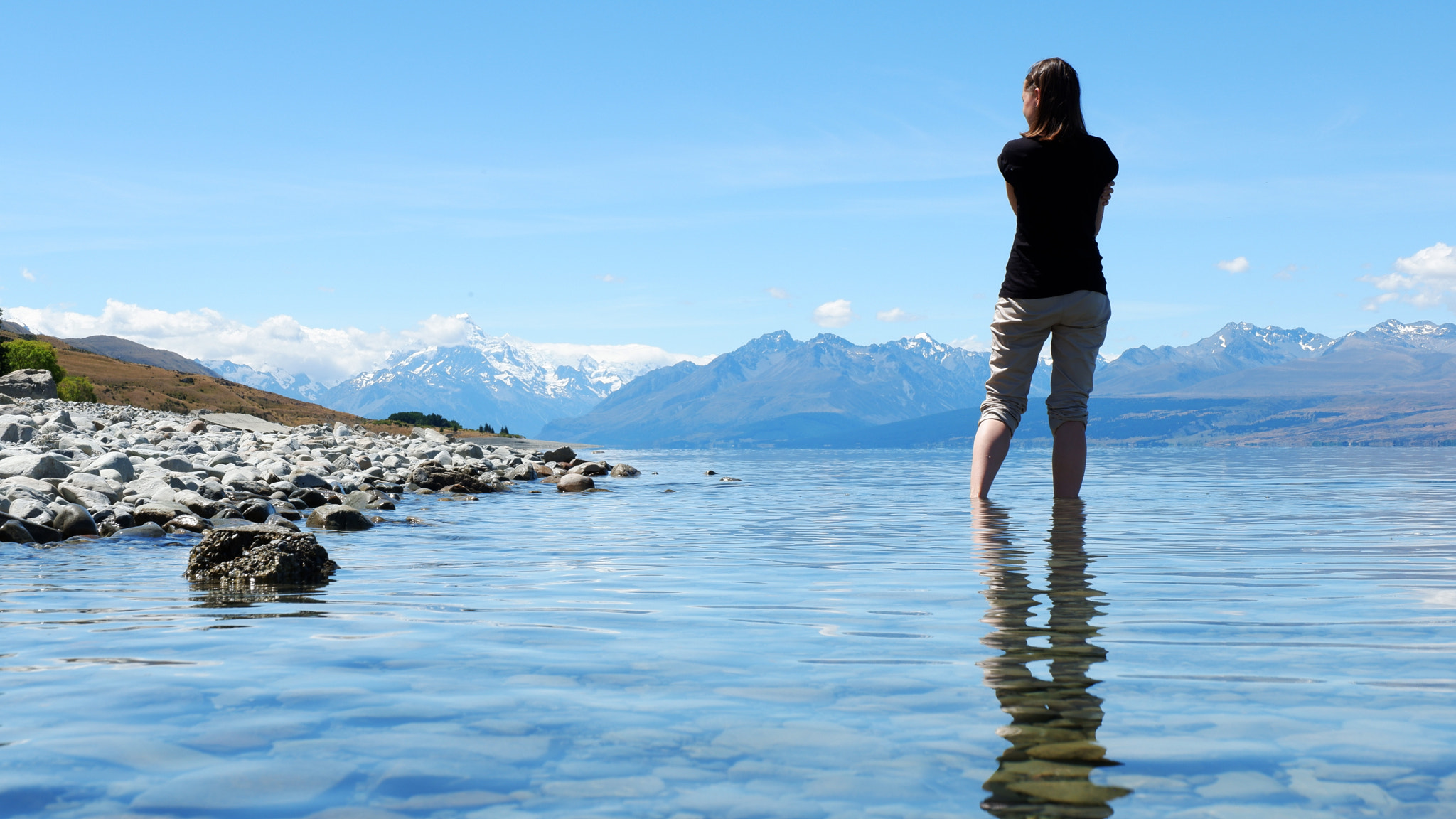 Fujifilm X-A3 sample photo. Mt cook from pukaki lake photography