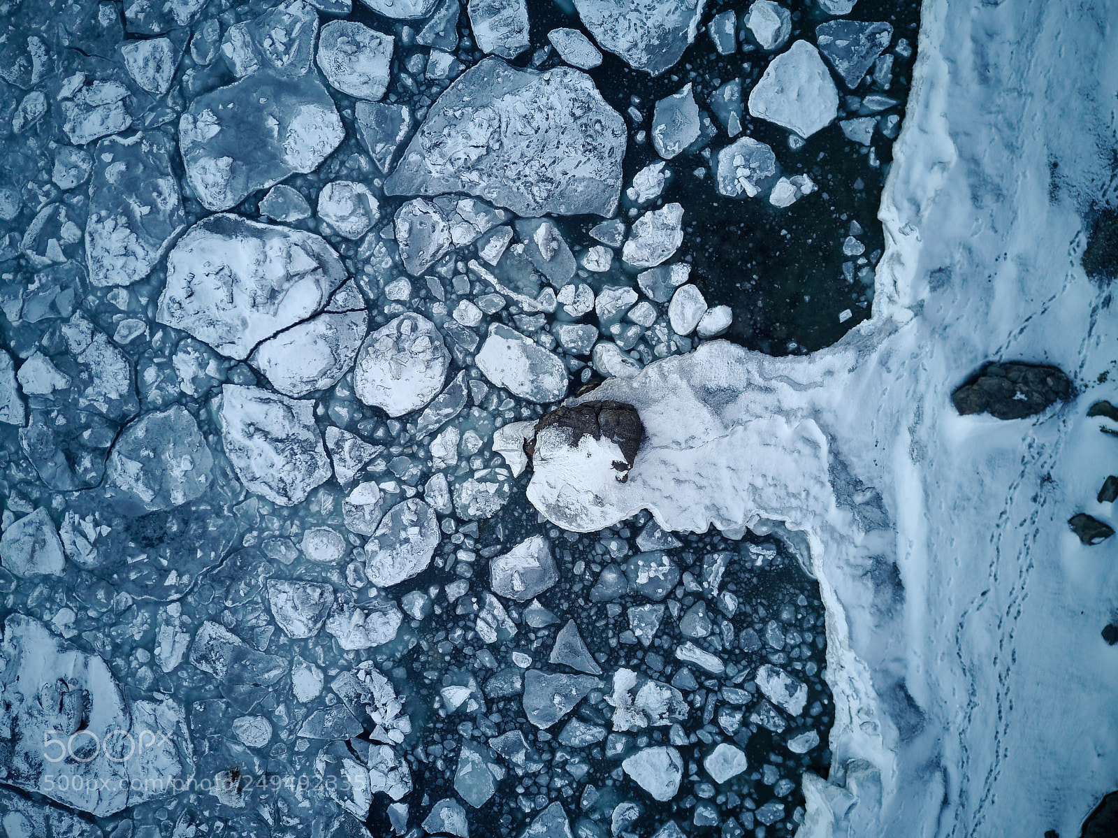 DJI FC220 sample photo. Crushed sea ice photography