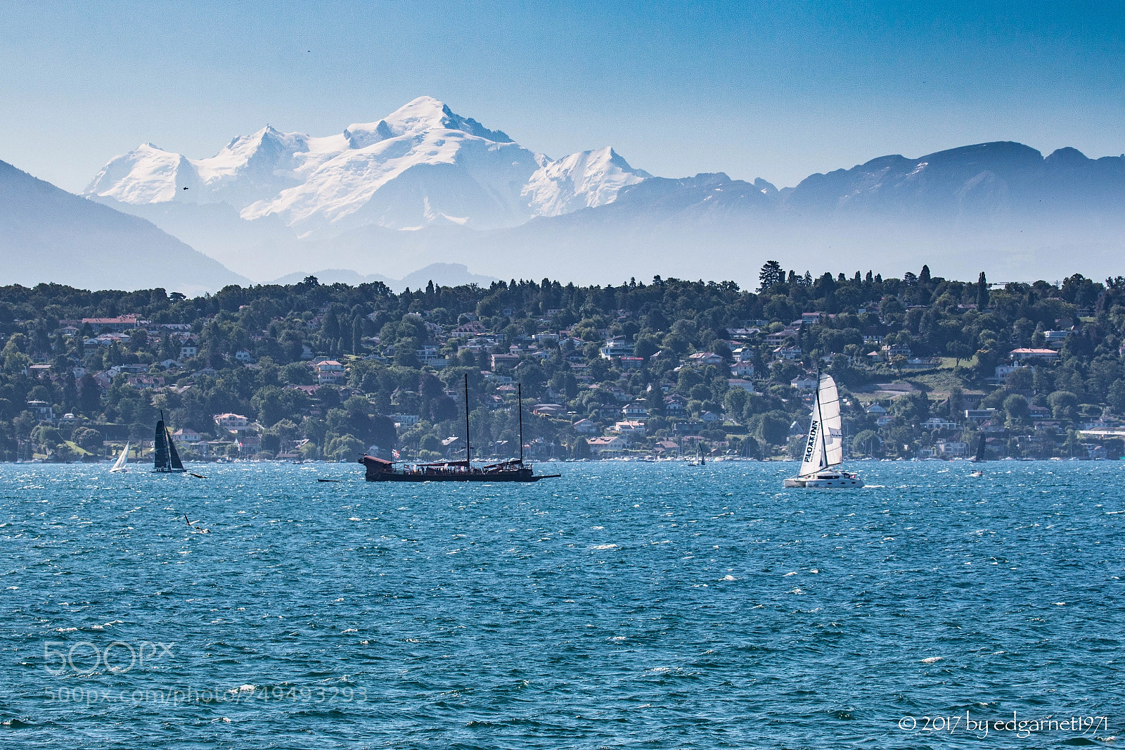 Canon EOS 70D sample photo. Geneva lake and mont-blanc photography