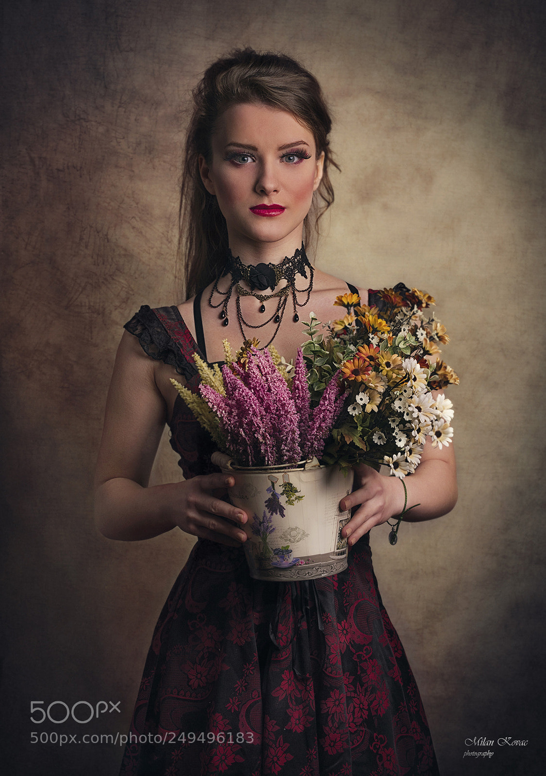 Nikon D810 sample photo. Girl with flowers photography