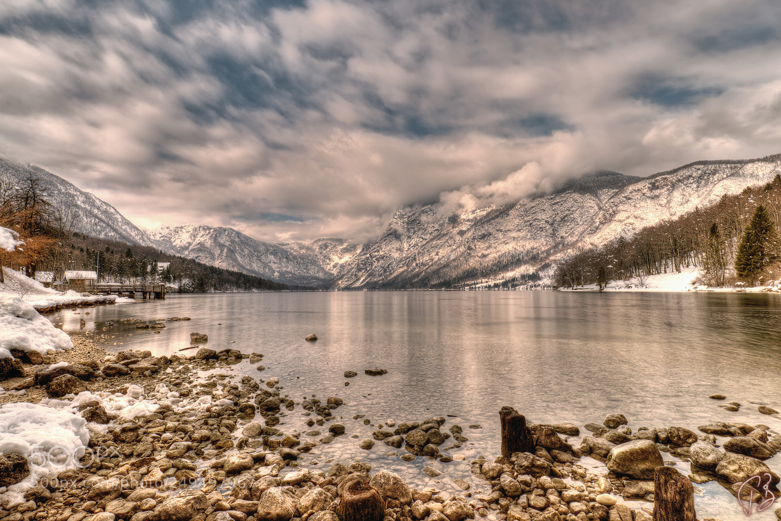 Canon EOS 6D Mark II sample photo. Bohinj lake in winter photography