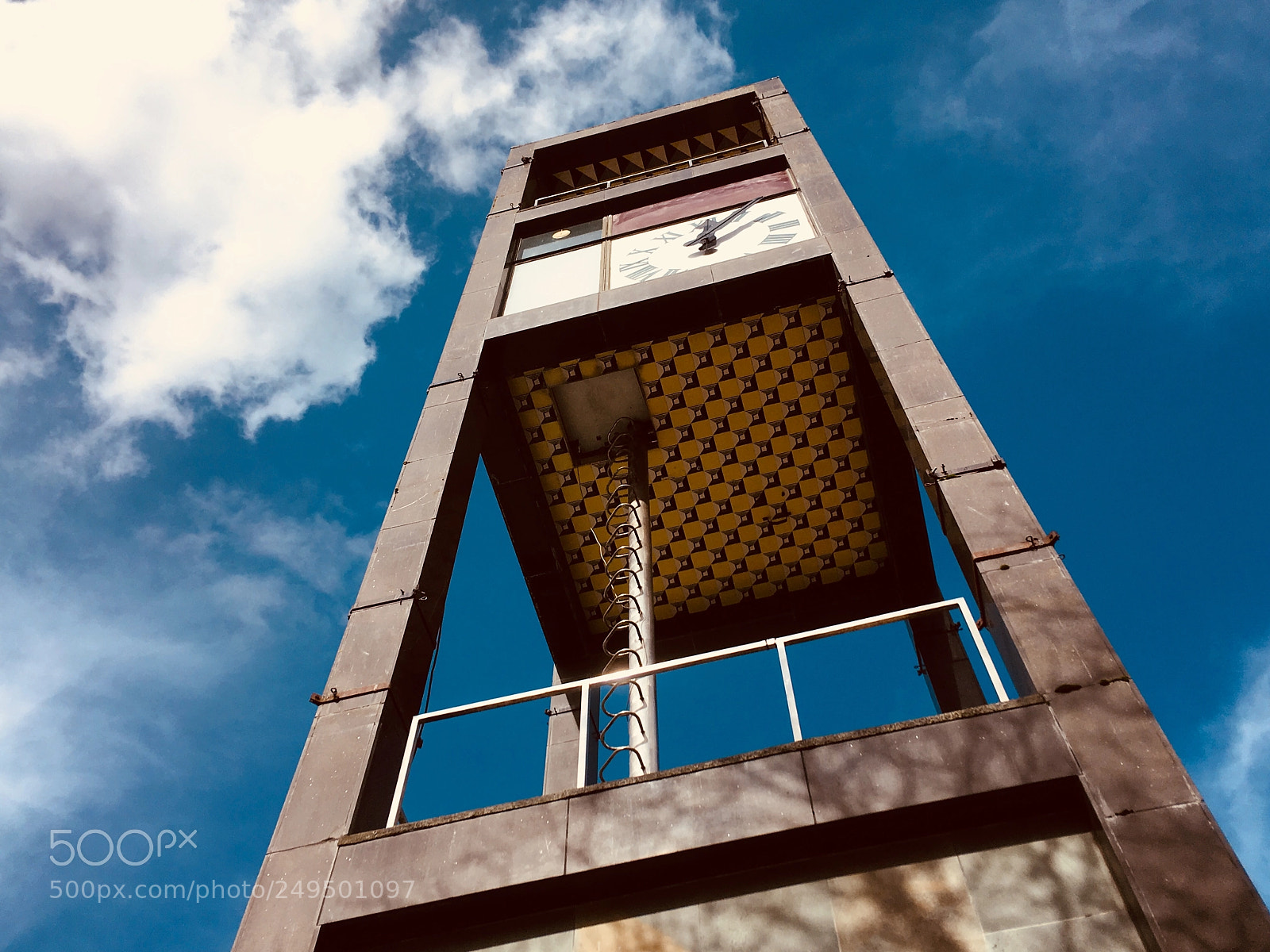 Apple iPhone SE sample photo. Stevenage town centre clock photography