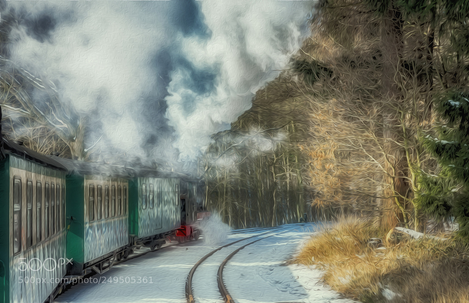 Nikon D7200 sample photo. Steam train and snow photography