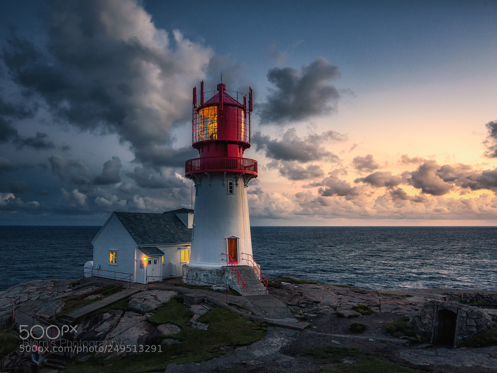 Canon EOS 6D sample photo. Lindesnes lighthouse in blue photography