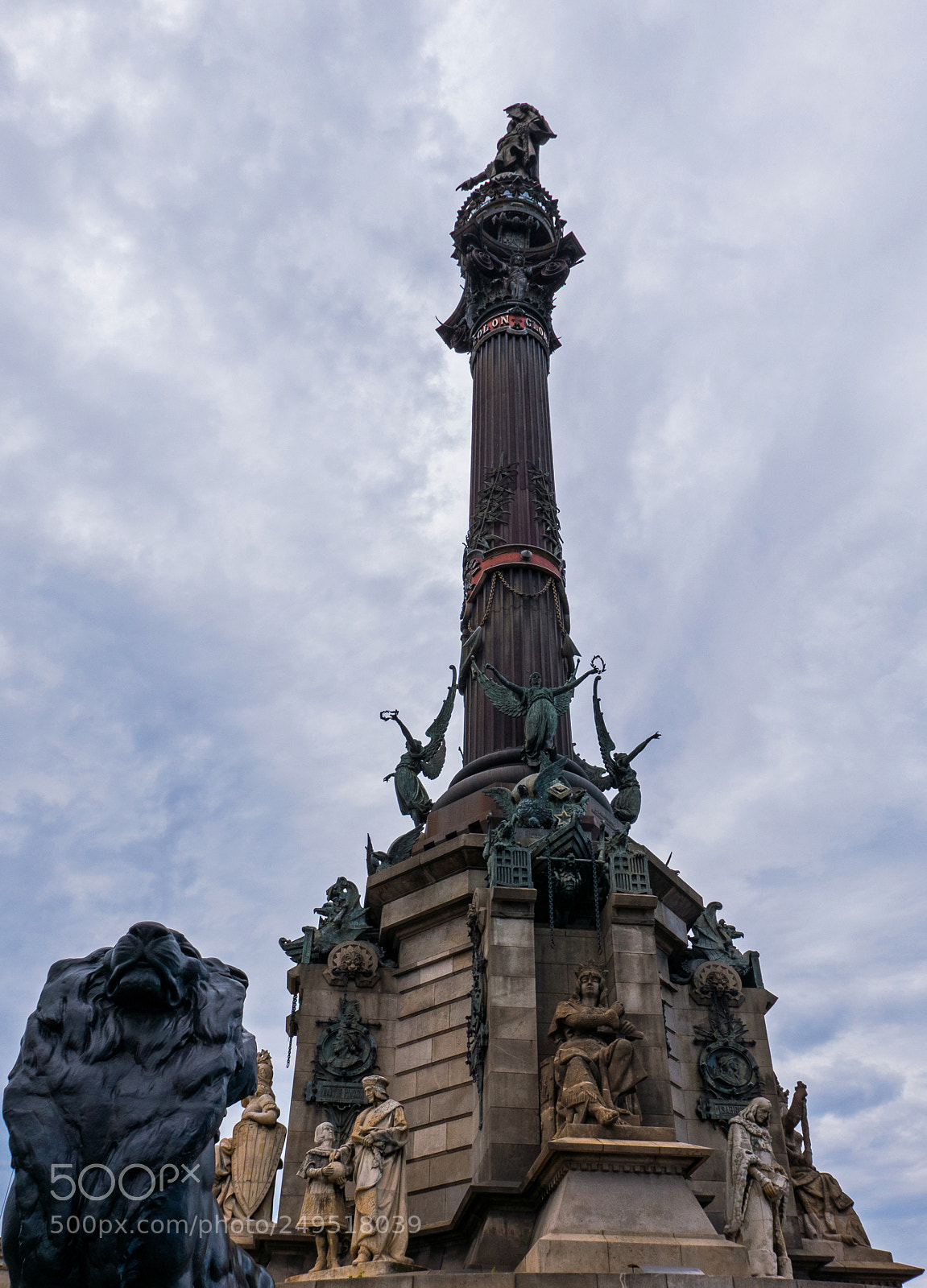 Panasonic Lumix DMC-LX100 sample photo. Columbus monument in barcelona photography