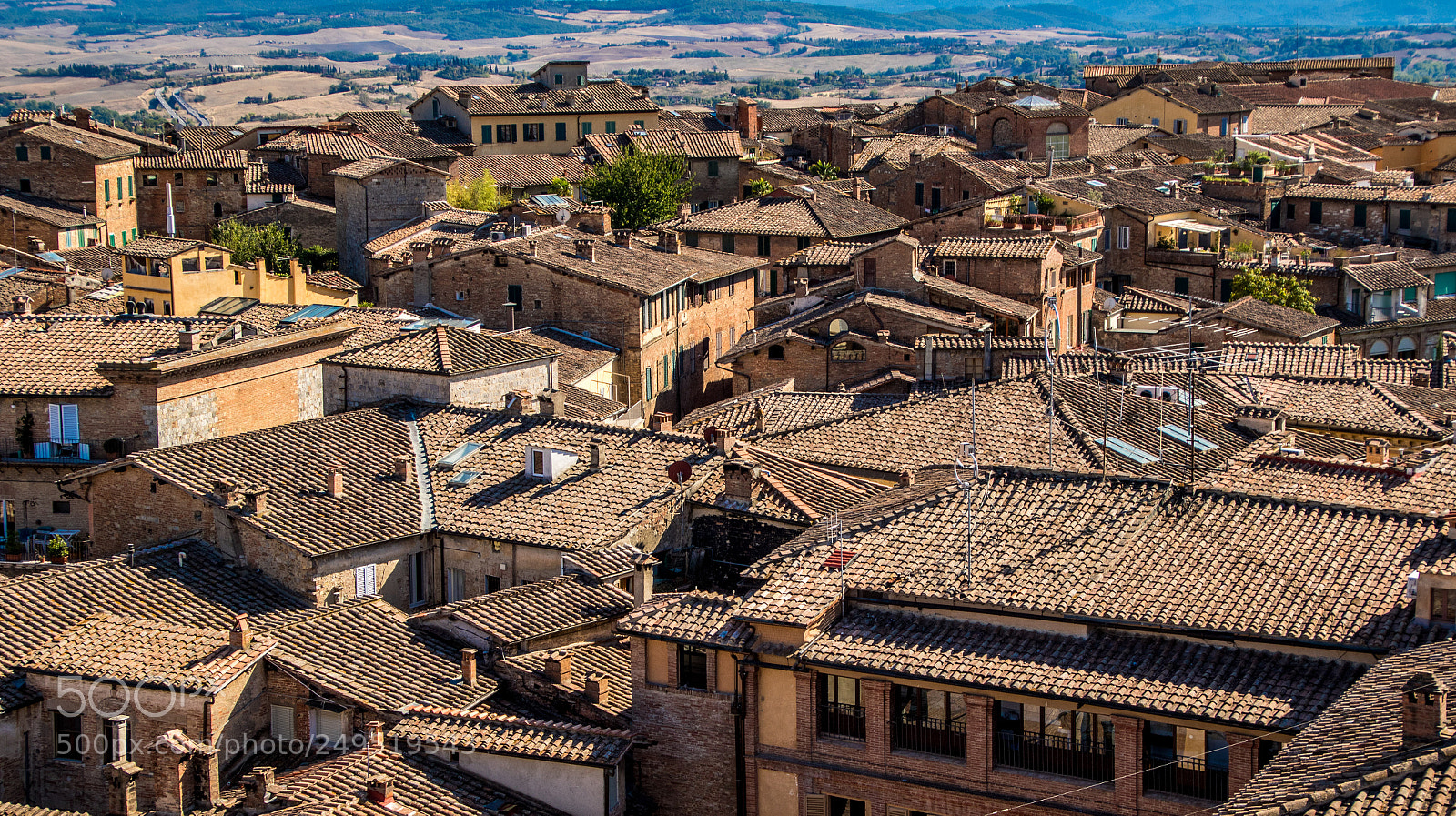 Canon EOS 7D Mark II sample photo. Terracotta rooftops of siena photography