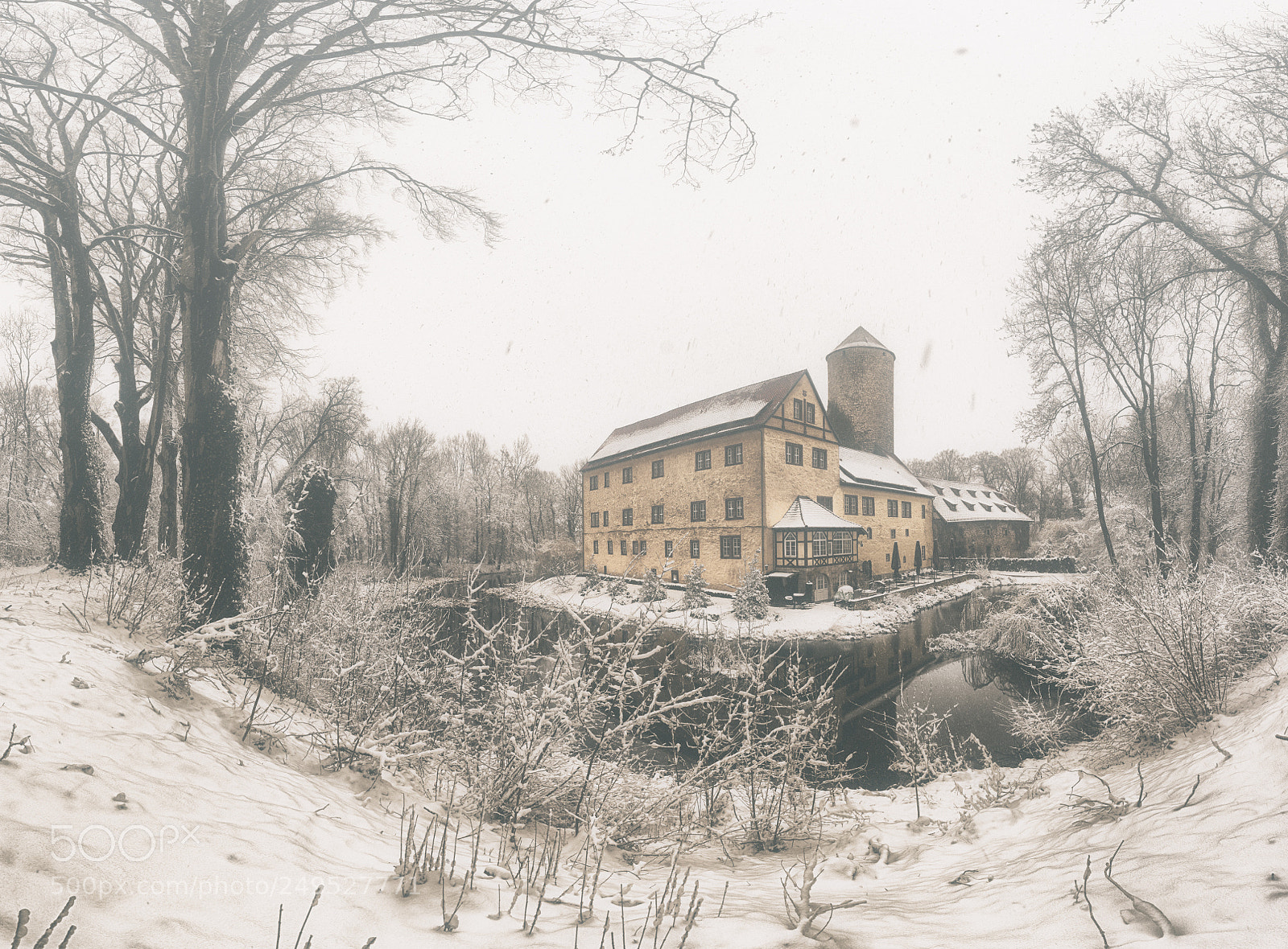 Sony a7R sample photo. Winter at the moated photography