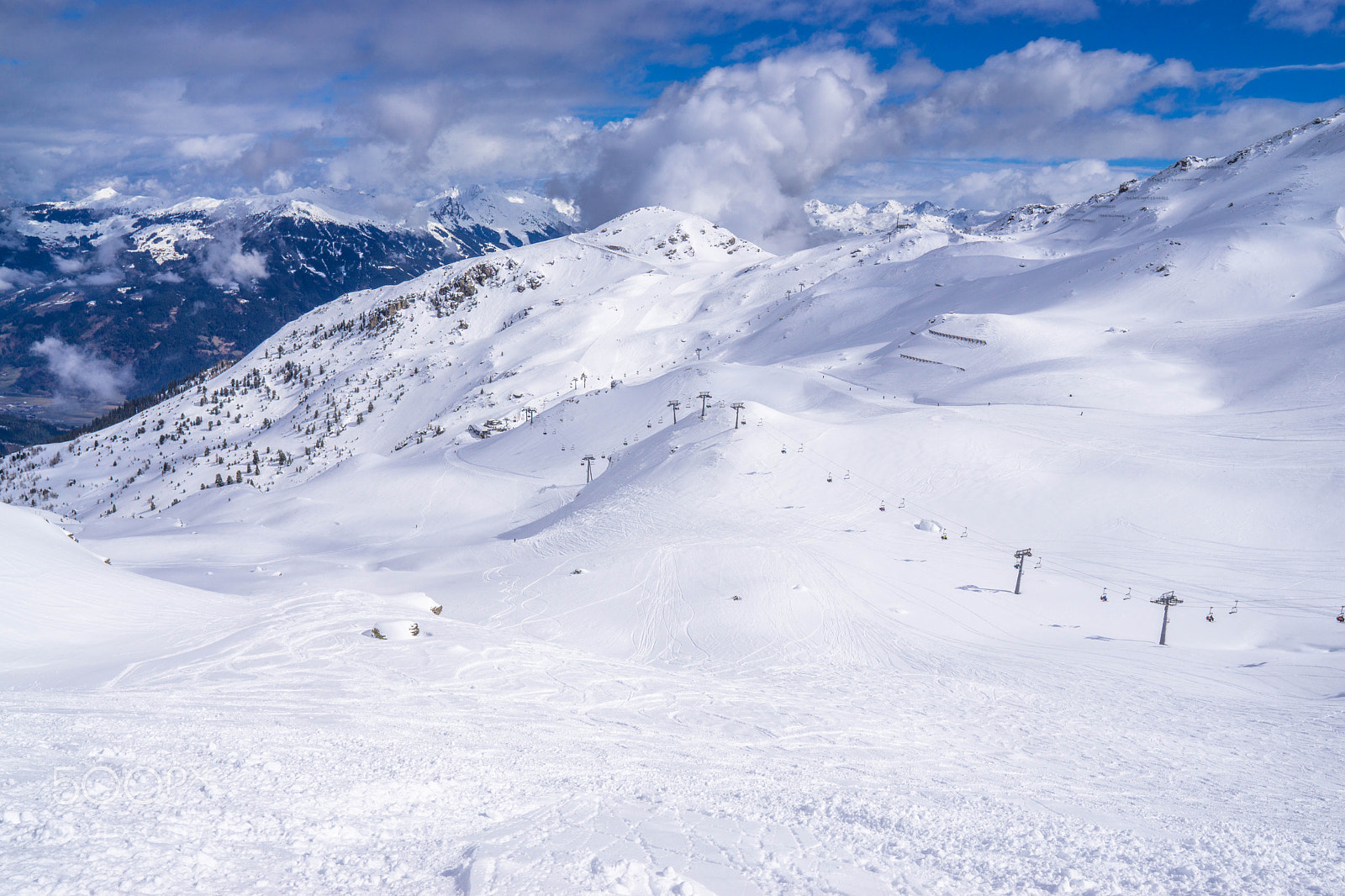 Sony a6000 sample photo. Deep snow ski runs photography