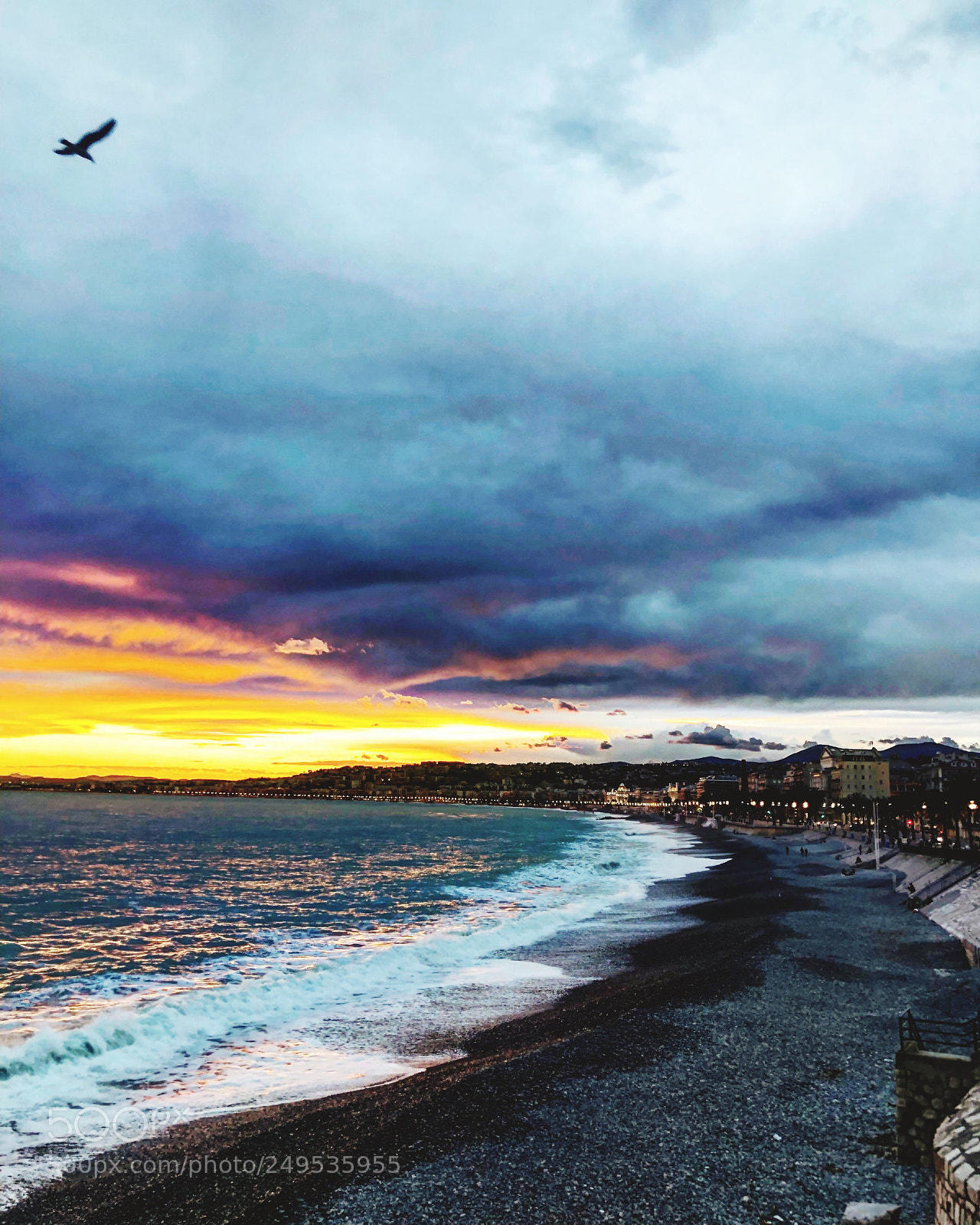 Apple iPhone 8 sample photo. Sunset in nice, france photography