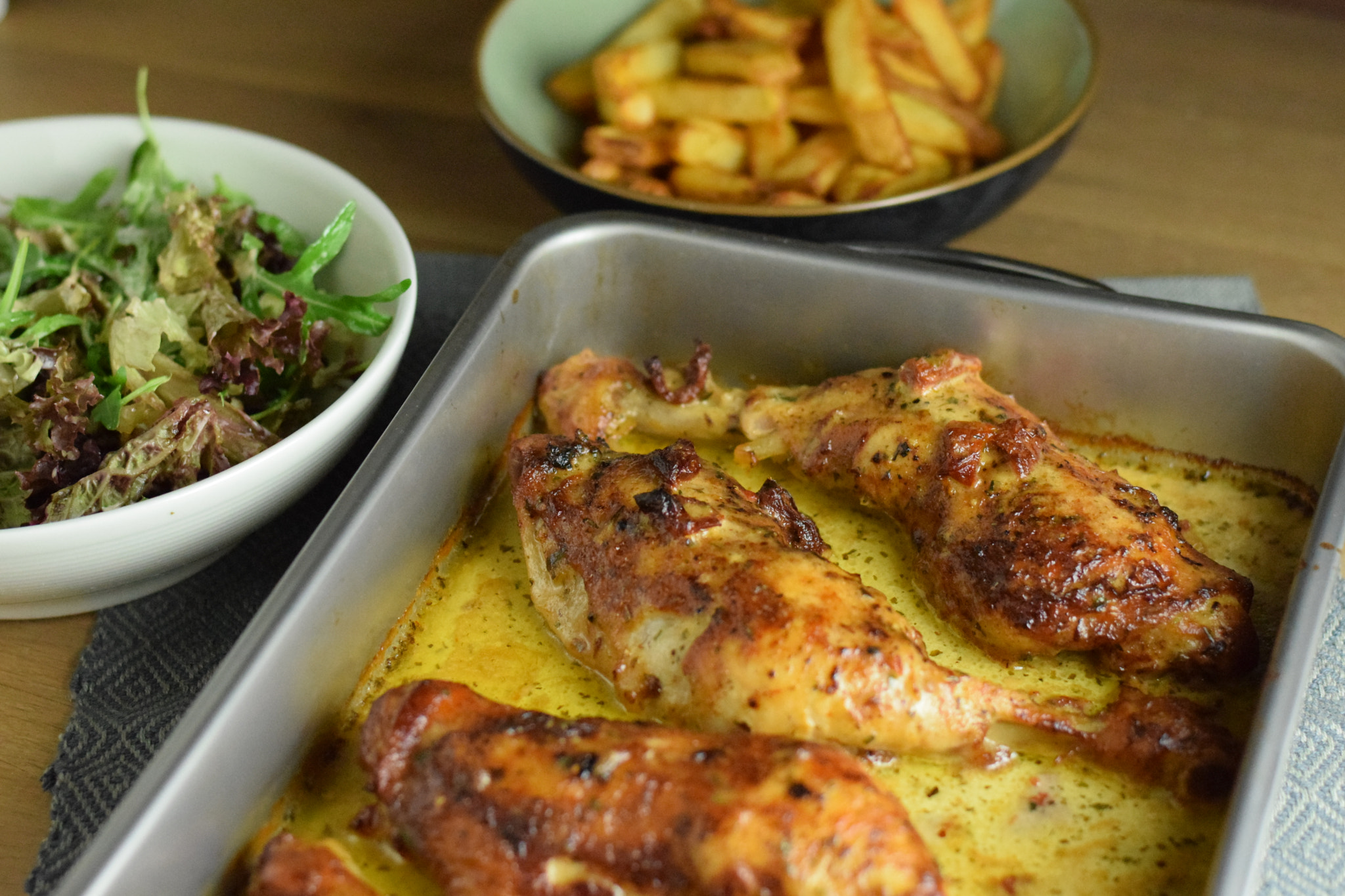 Nikon AF-S Nikkor 50mm F1.8G sample photo. Delicious chicken in creamy sauce of parmesan chee ... photography