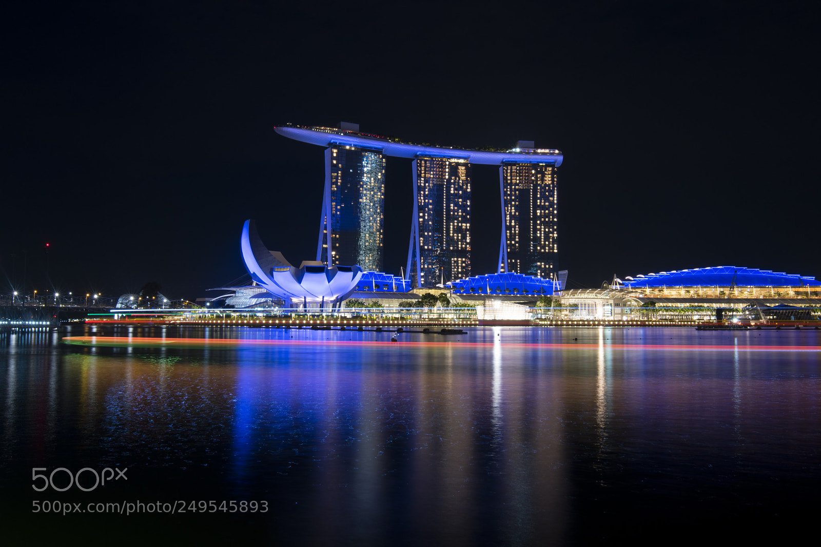 Nikon D5500 sample photo. Marina bay night show photography