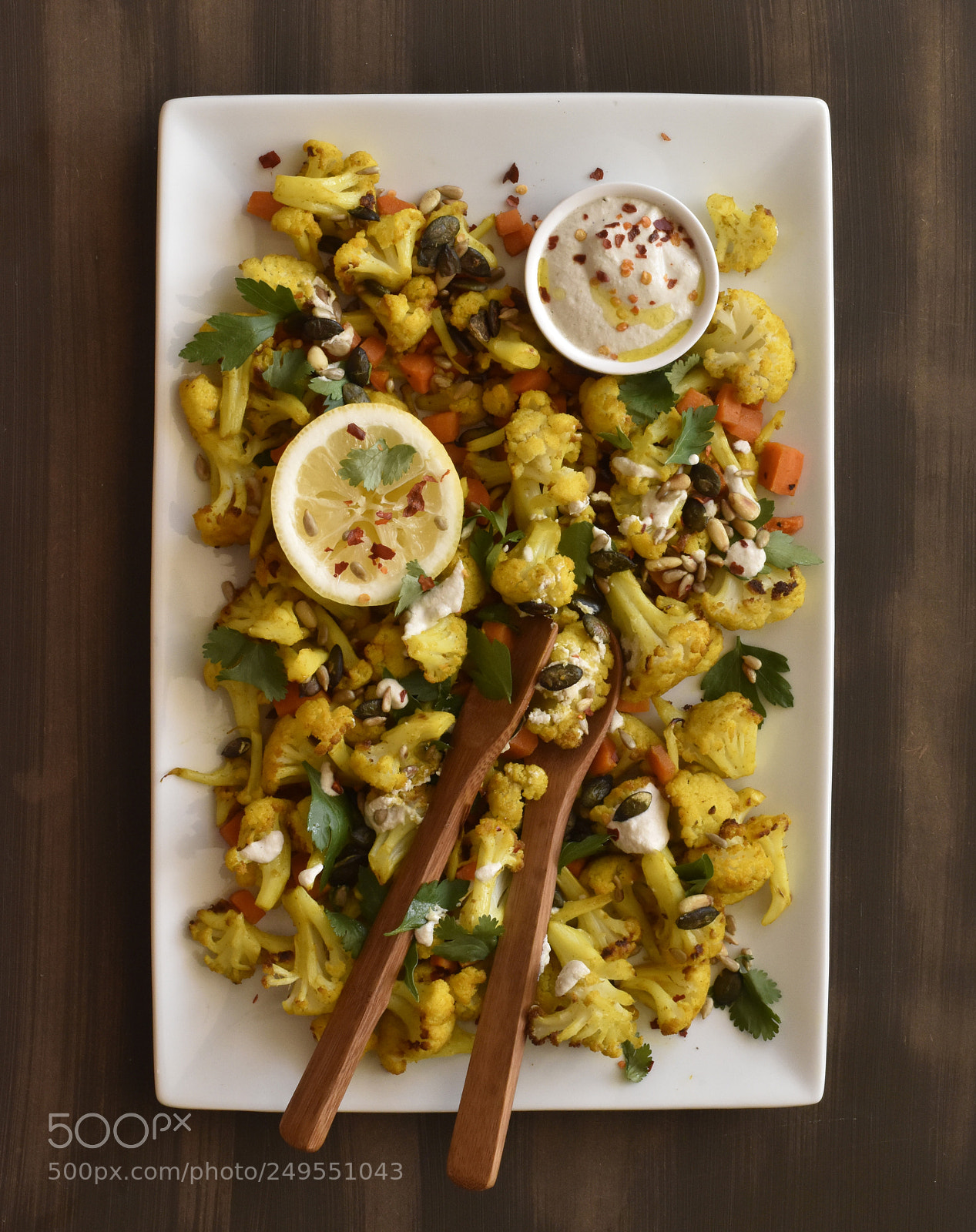 Nikon D5600 sample photo. Cauliflower salad with sunflower photography