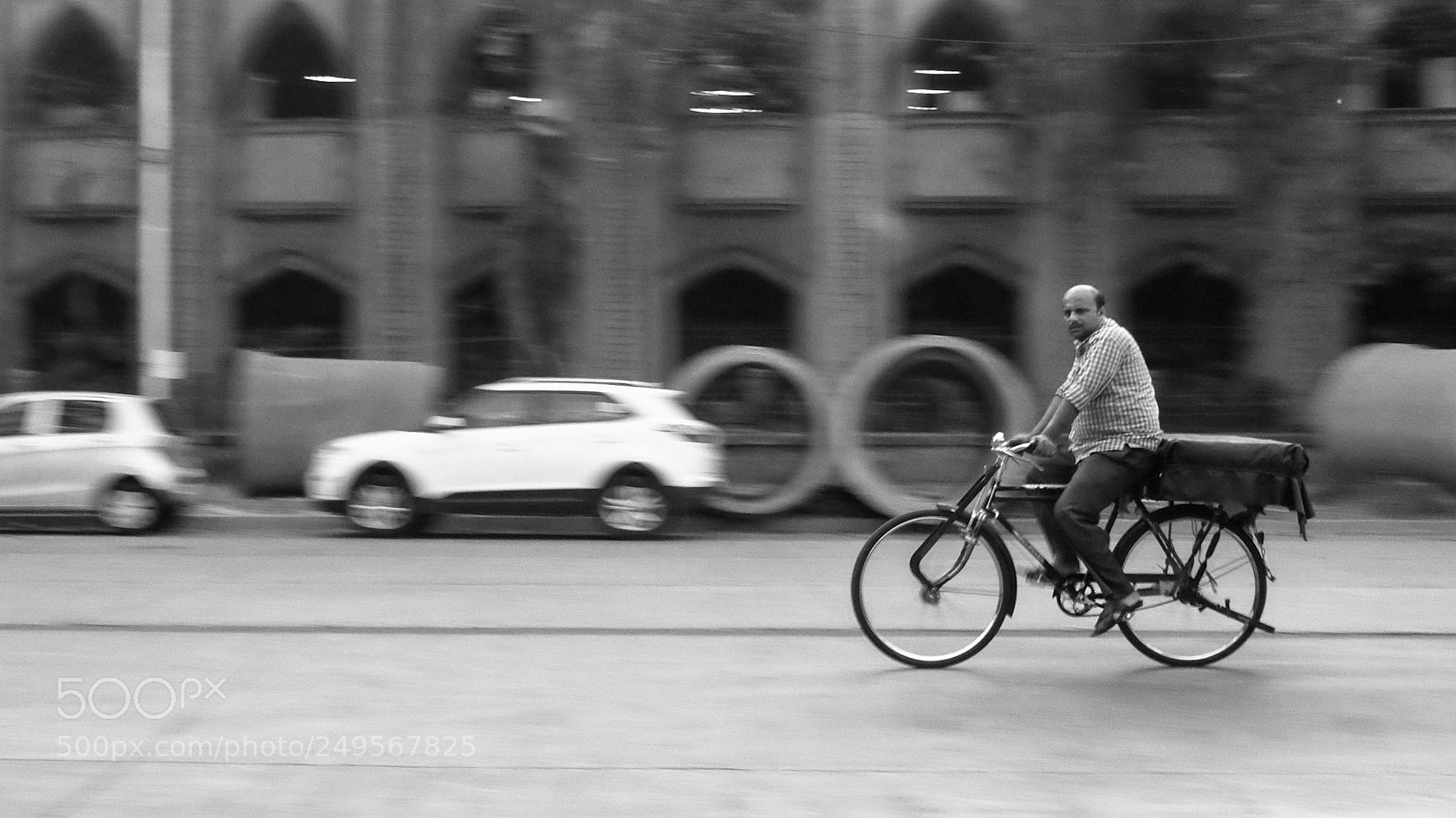 Fujifilm X100S sample photo. The bicycle man photography