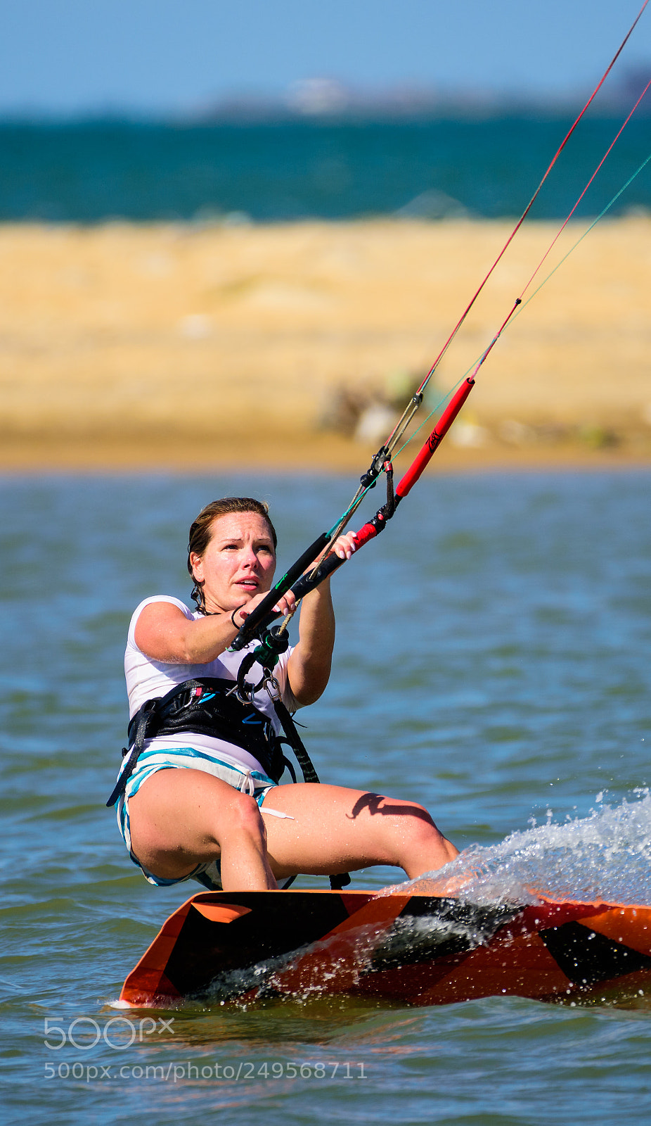 Nikon D810 sample photo. Female kite surfer in photography