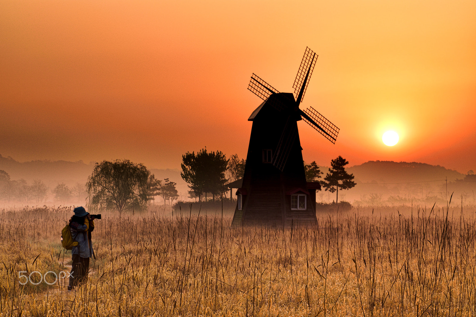 Nikon D5500 sample photo. Sunrise and woman photogaper photography