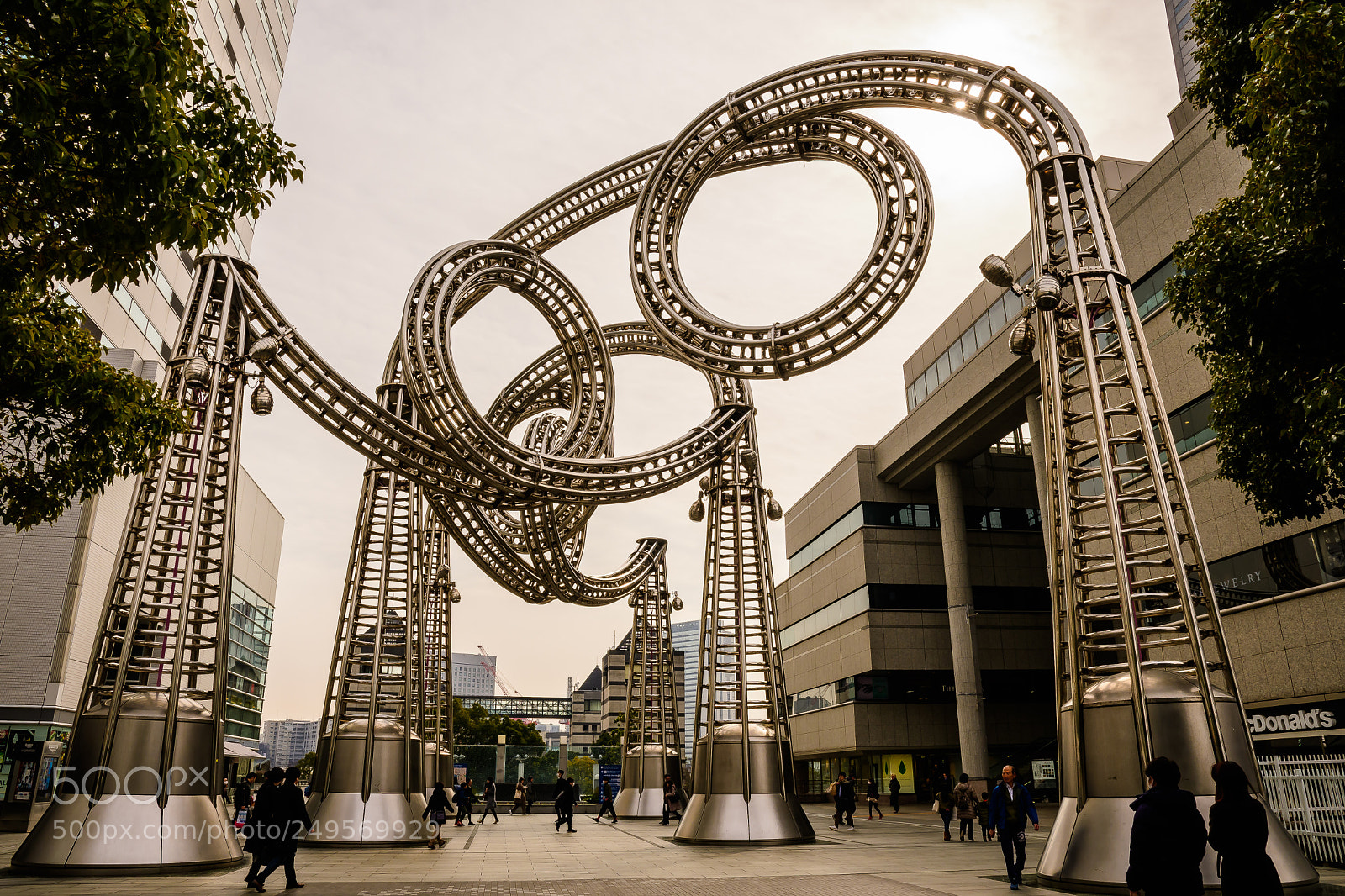 Nikon D500 sample photo. Yokohama roller coaster street photography