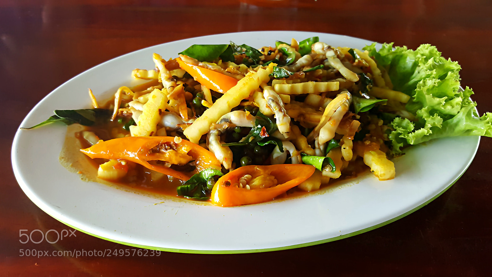 Samsung Galaxy Note5 sample photo. Spicy fried razor mussel photography