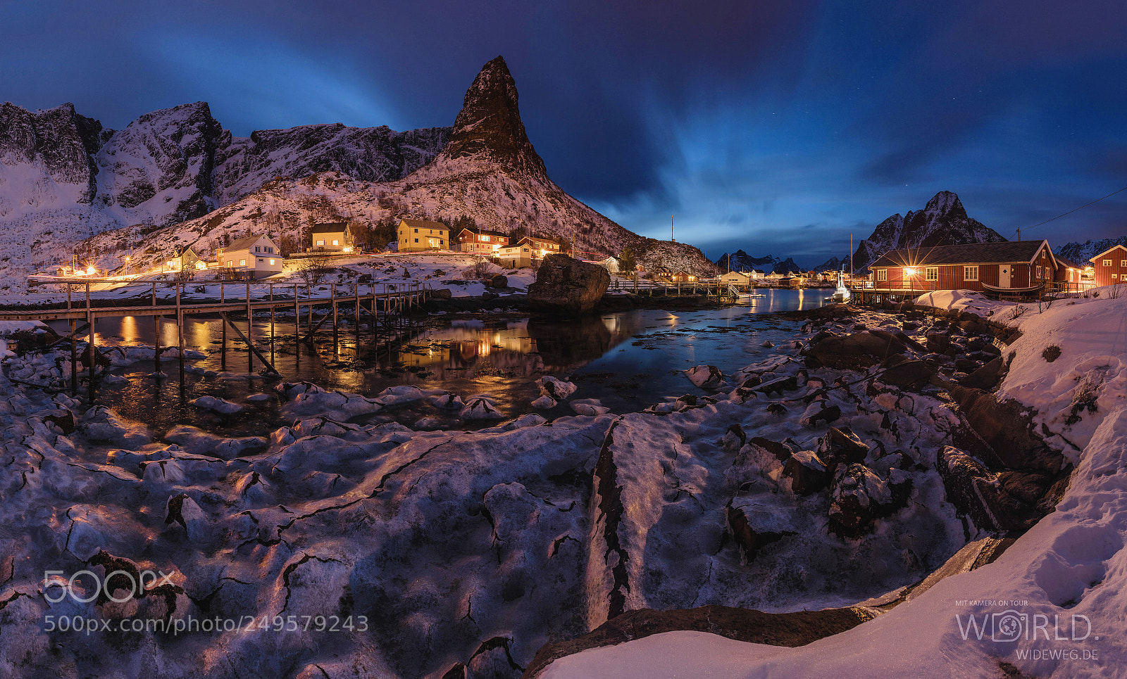 Canon EOS 5D Mark IV sample photo. Blue hour in reine photography