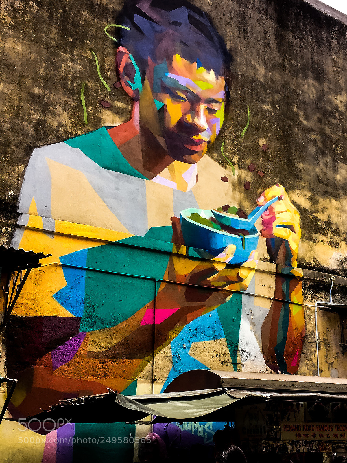 Apple iPhone 6 Plus sample photo. Wall painting in penang photography