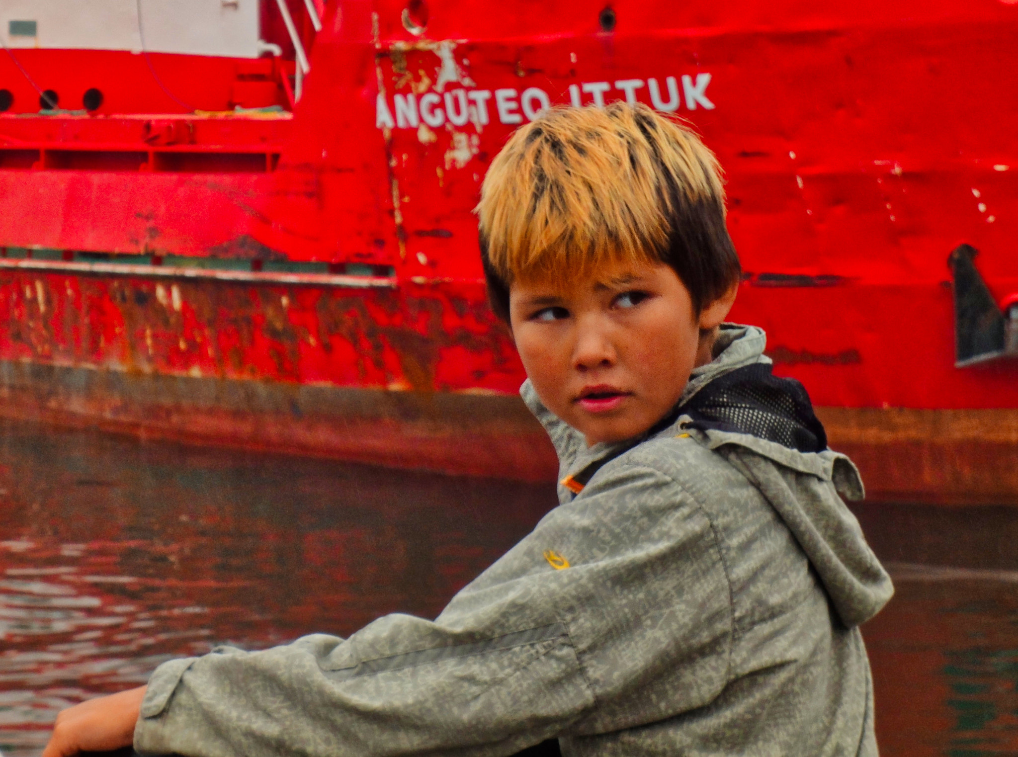 Sony Cyber-shot DSC-WX1 sample photo. Boy in greenland photography