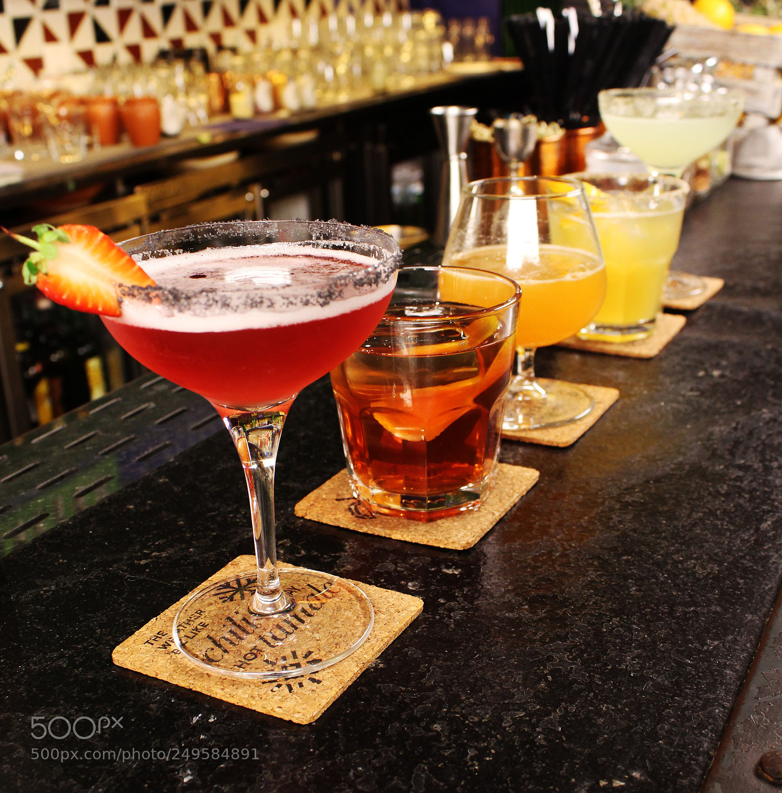 Canon EOS 700D (EOS Rebel T5i / EOS Kiss X7i) sample photo. Cocktails lined up photography