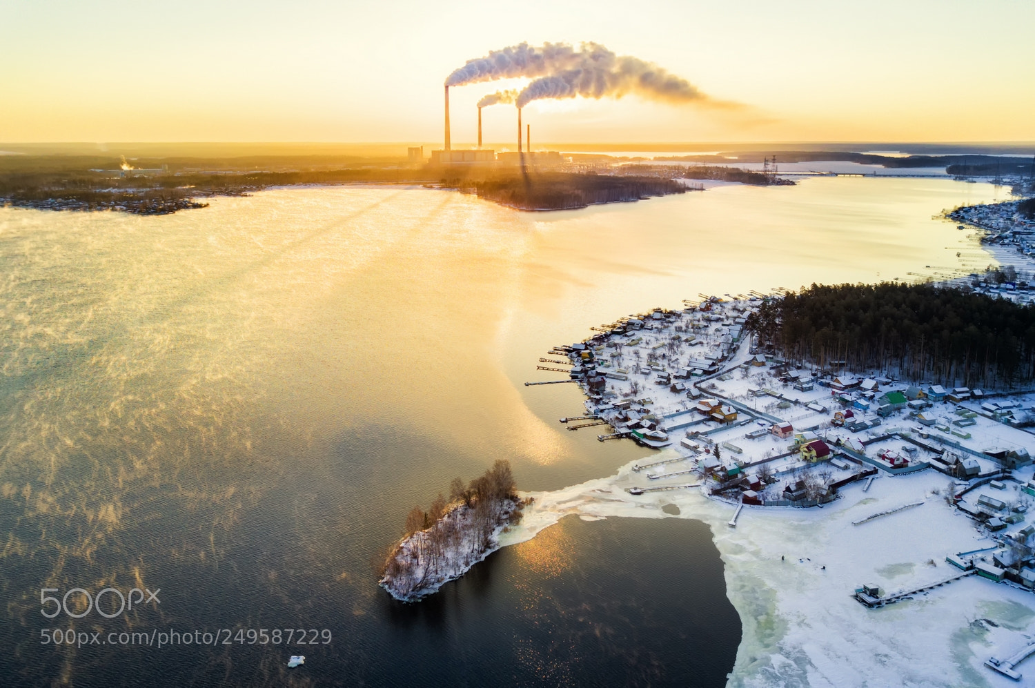 DJI FC220 sample photo. Industrial morning photography