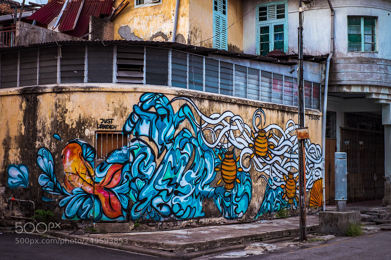 Fujifilm X-T1 sample photo. Street art in penang photography
