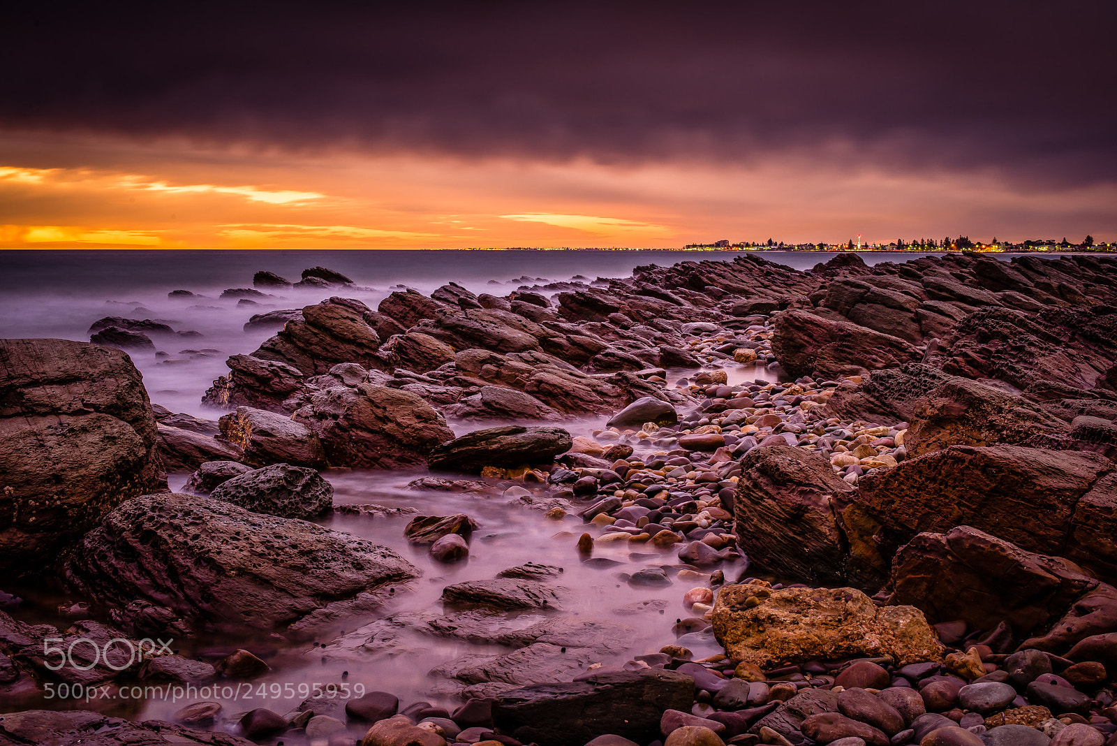Nikon D610 sample photo. Marino rocks at dusk 3 photography
