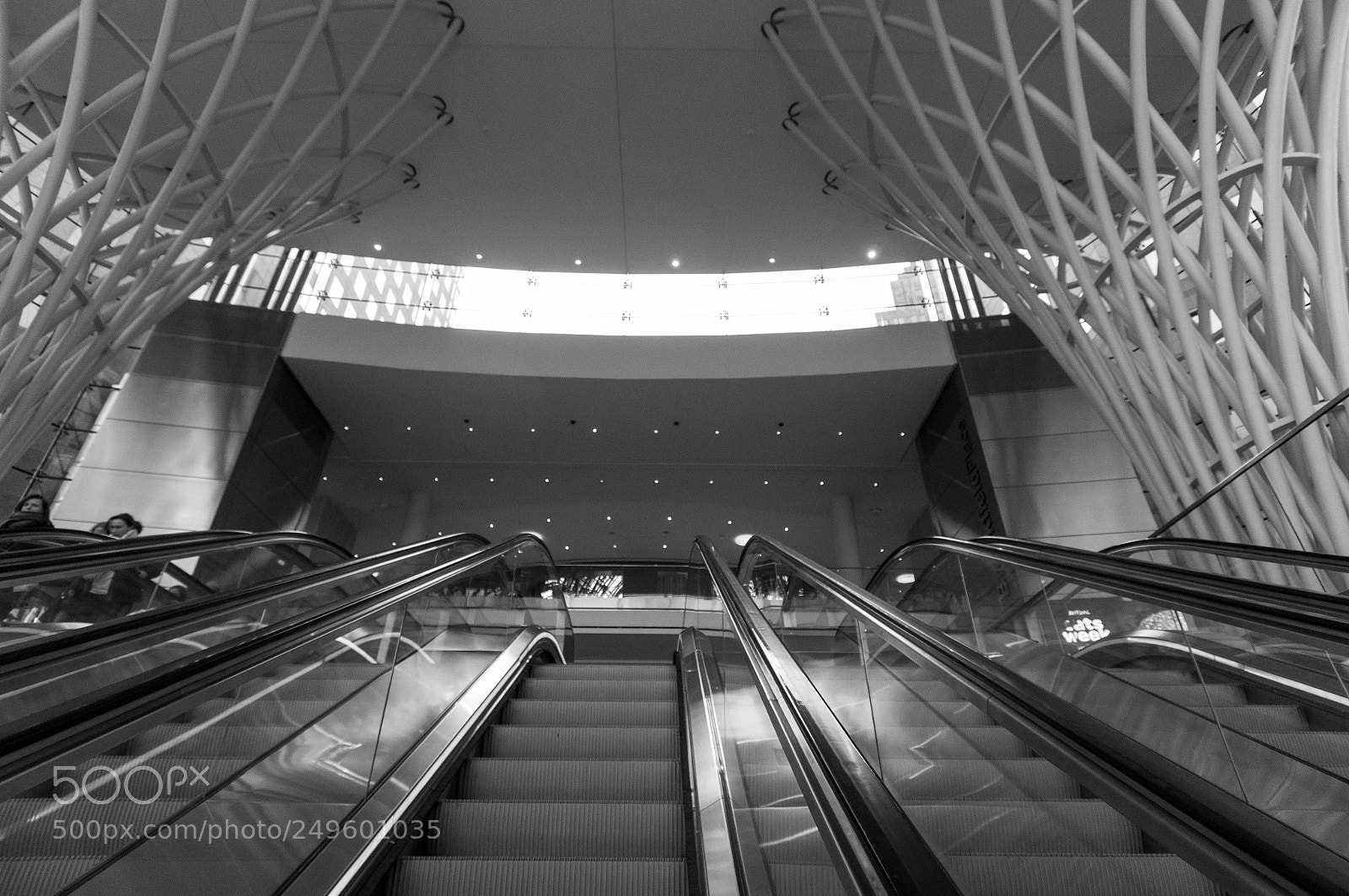 Nikon D90 sample photo. Brookfield place escalator photography