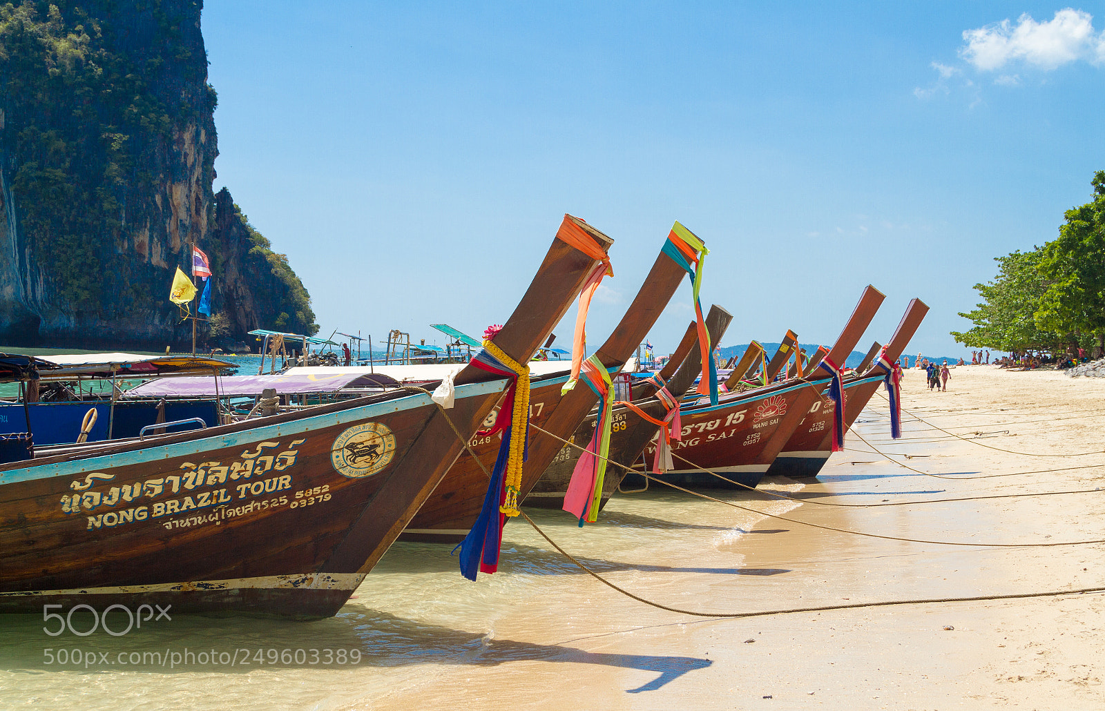 Canon EOS 7D sample photo. Boats in railay beach photography