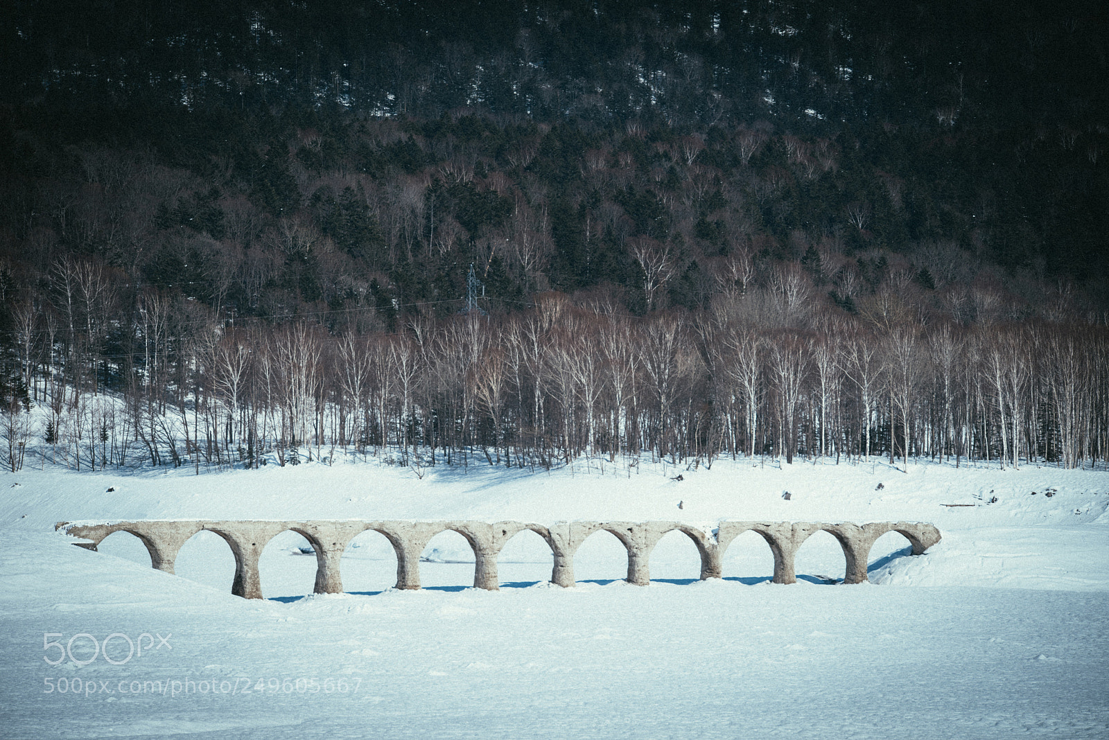 Pentax K-1 sample photo. Ancient bridge on lake photography