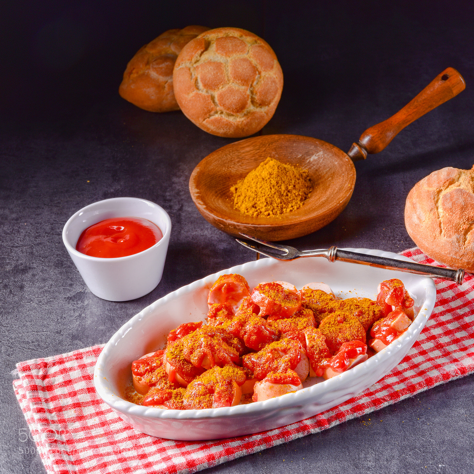 Nikon D810 sample photo. Sausage in curry sauce photography