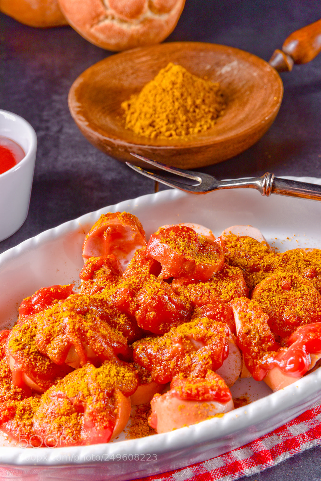 Nikon D810 sample photo. Sausage in curry sauce photography