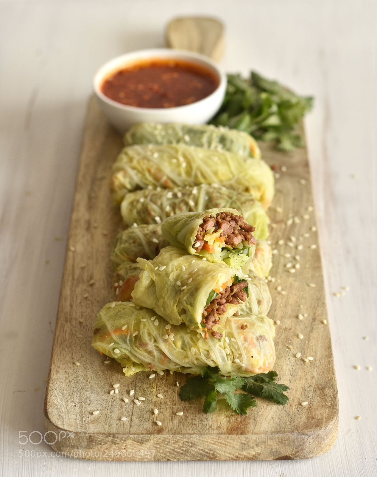 Nikon D5600 sample photo. Savoy cabbage summer rolls photography
