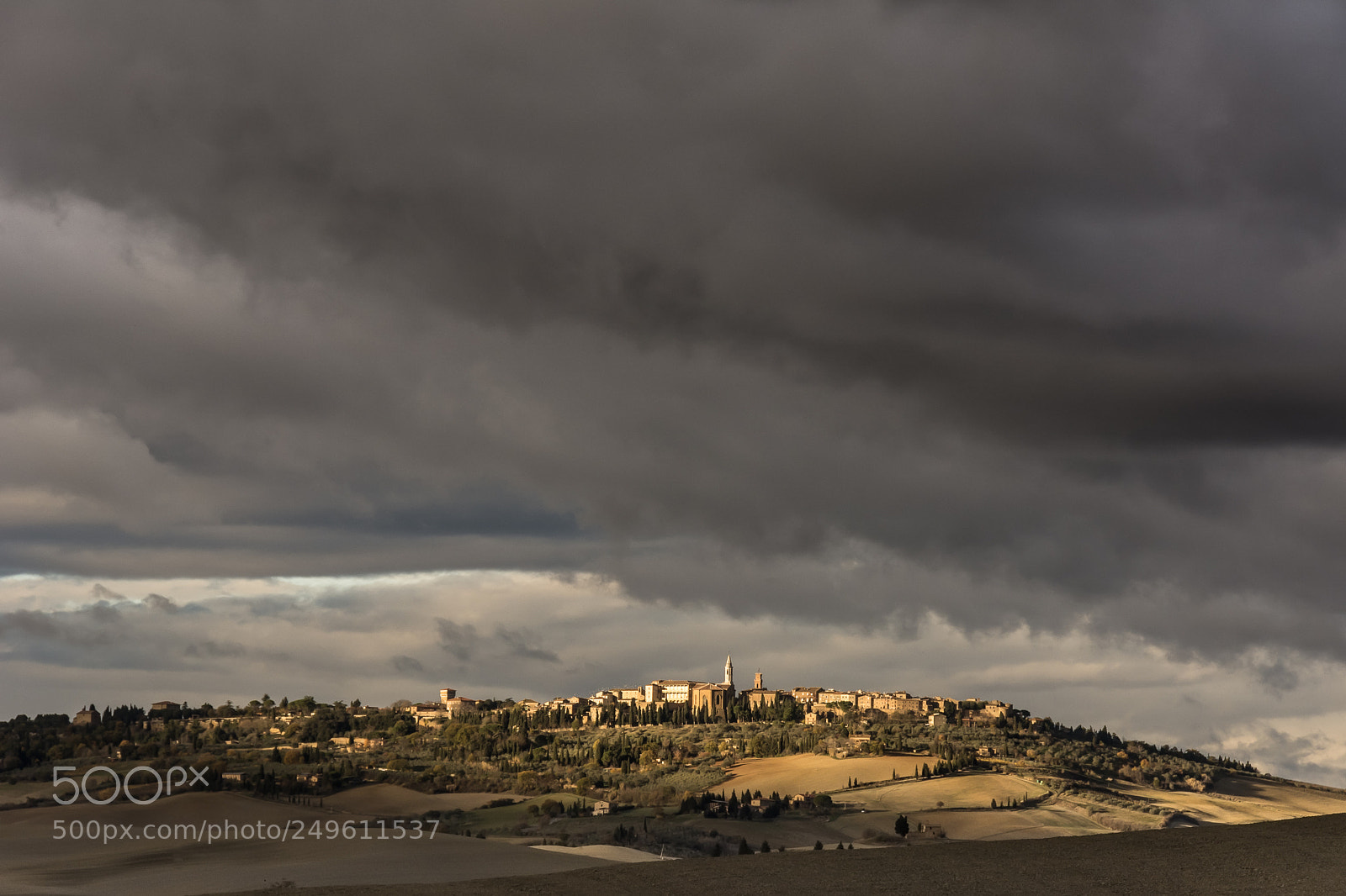 Nikon D7100 sample photo. Evening sun on pienza photography