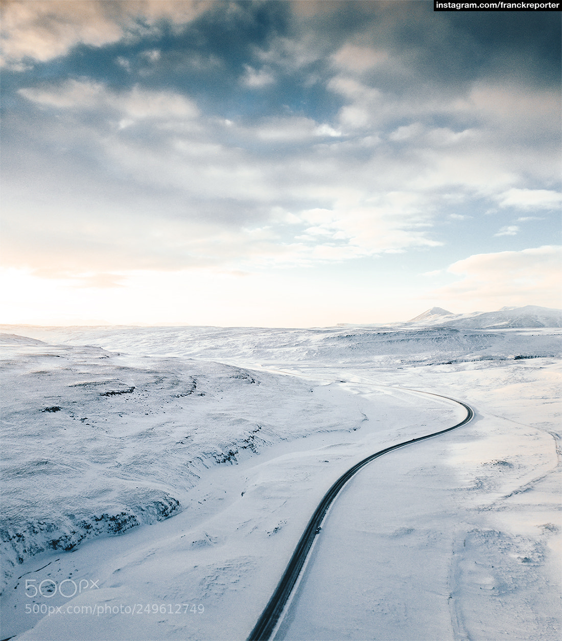 DJI FC220 sample photo. Road in iceland photography