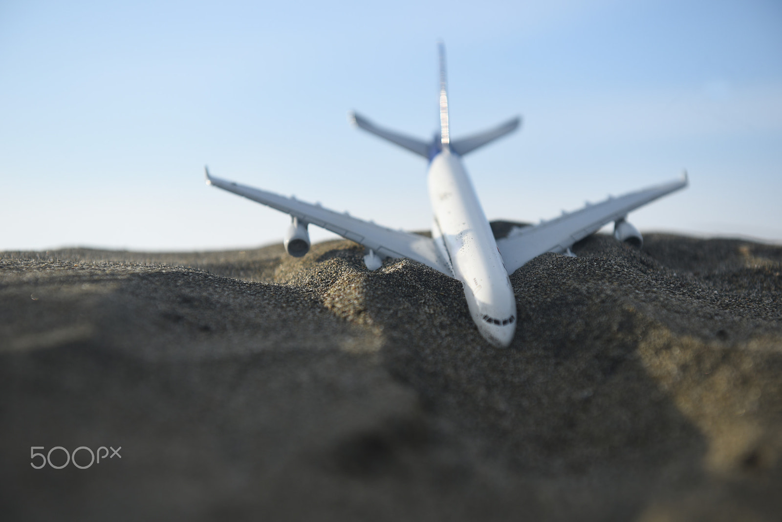 Nikon AF-S Nikkor 24-70mm F2.8G ED sample photo. Cargo airplane doing emergency landing on the dese photography