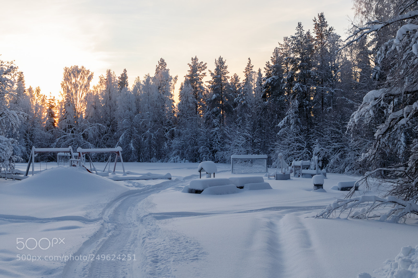 Canon EOS 80D sample photo. Playground at winter photography