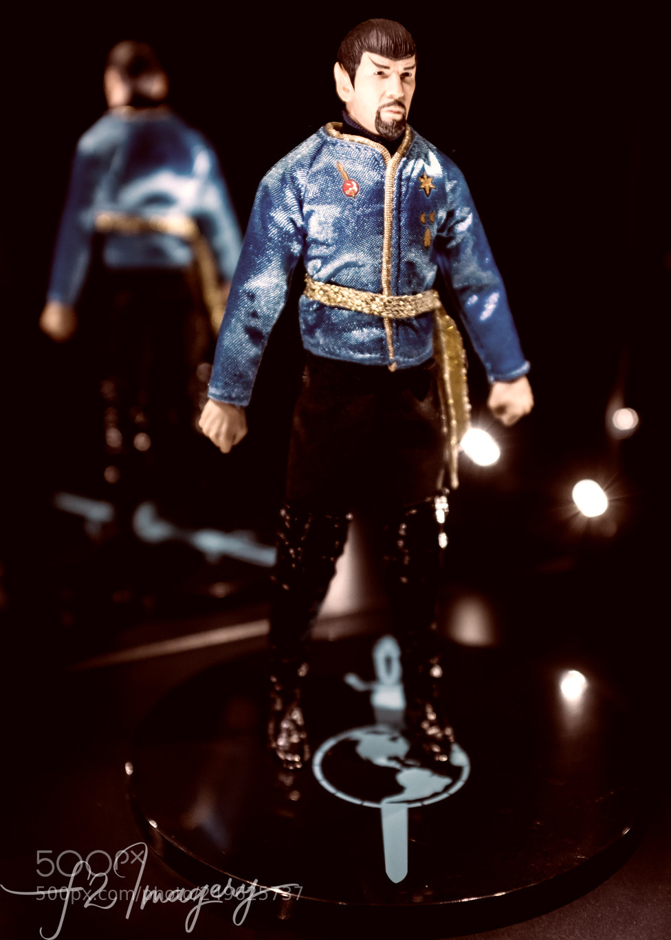 Fujifilm X100T sample photo. Mirror universe spock figurre photography