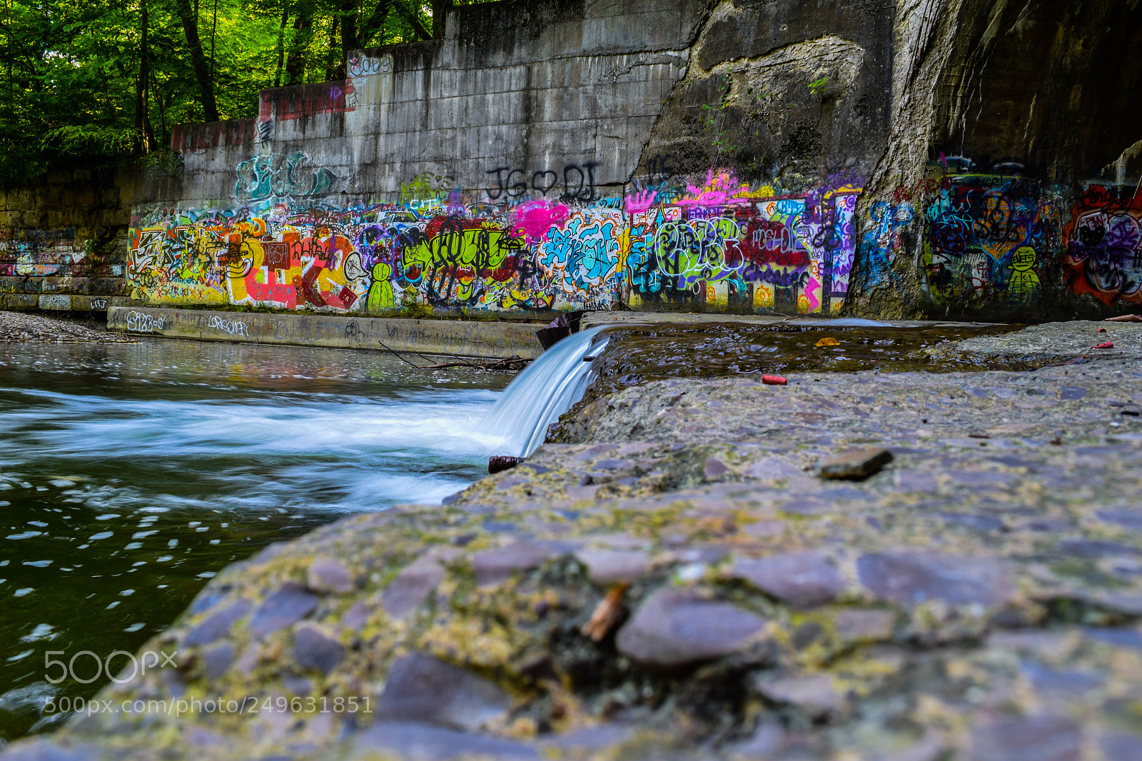 Nikon D5300 sample photo. Water graffiti photography