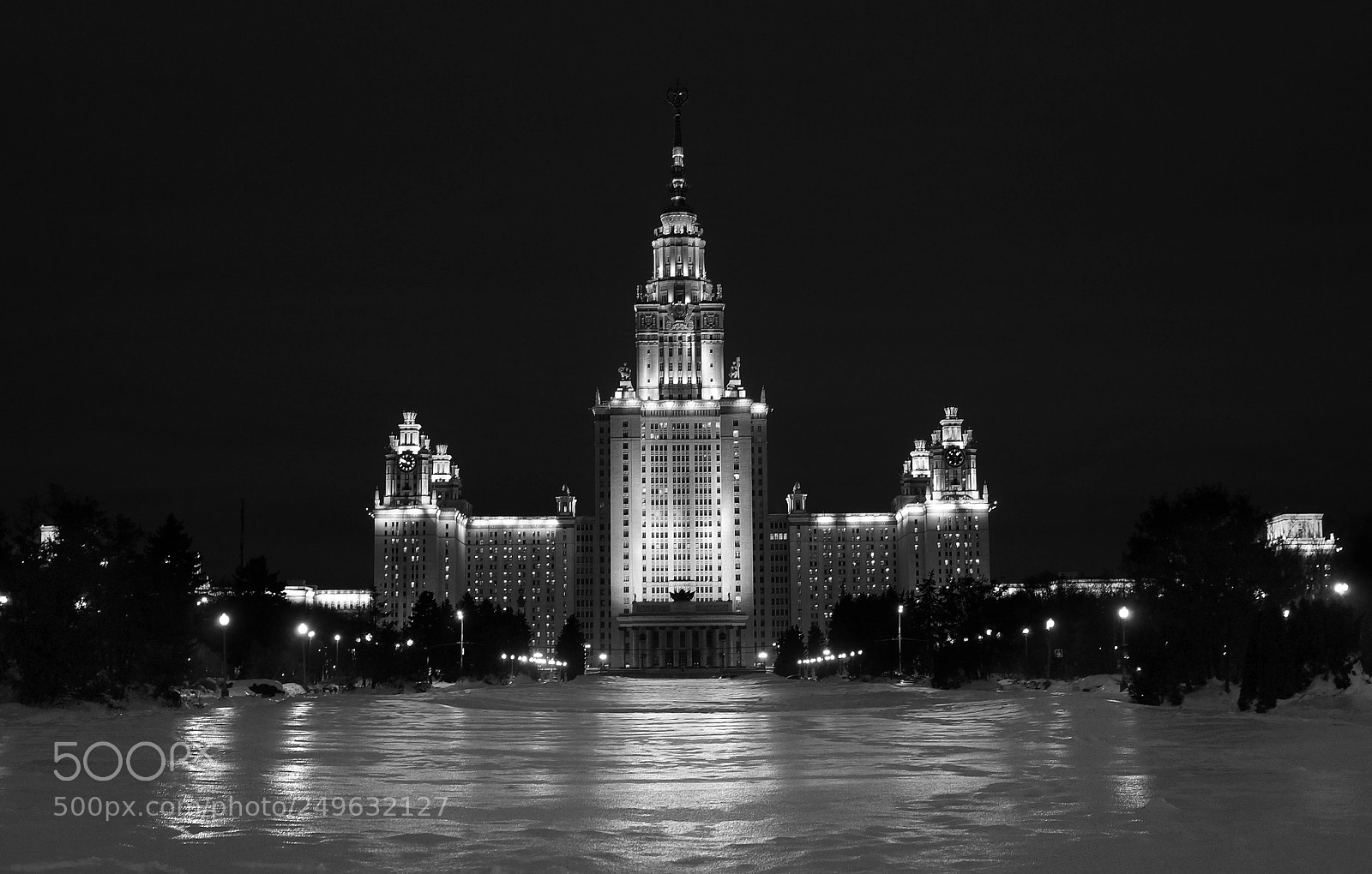 Sony a99 II sample photo. Moscow university after icy photography