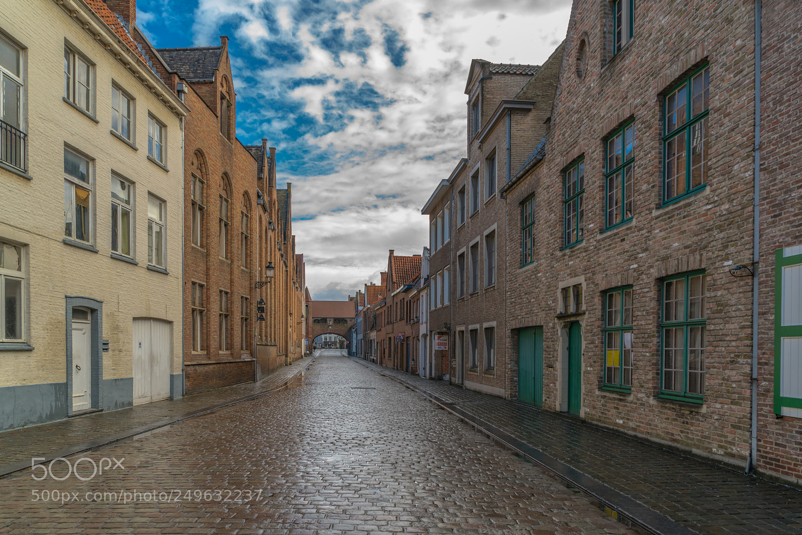 Sony a7R II sample photo. Empty street, bruges photography