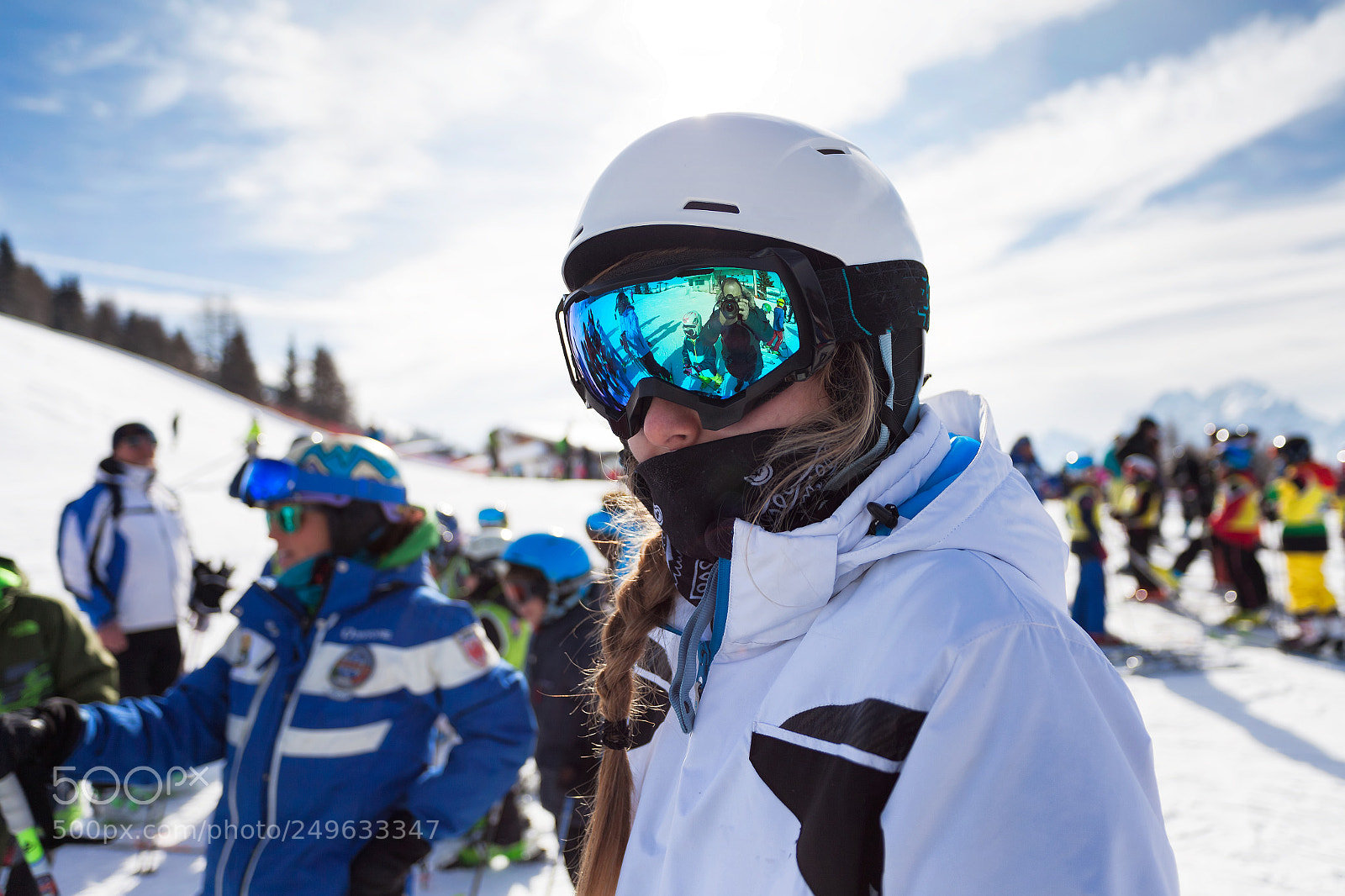 Canon EOS 5D Mark II sample photo. Young skier ready for photography